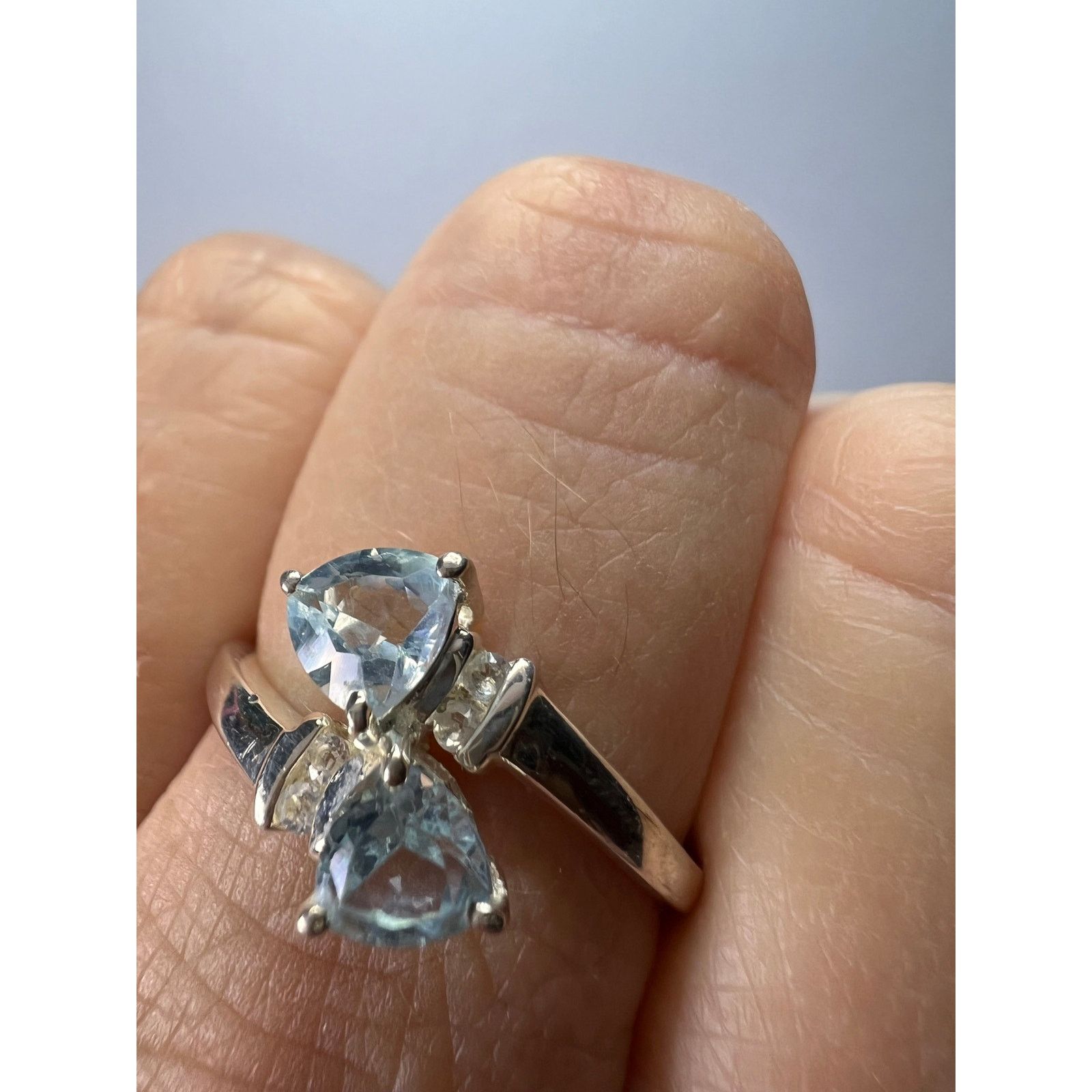 Other Trillium cut blue topaz ring in sterling silver size 9 Size ONE SIZE - 4 Thumbnail