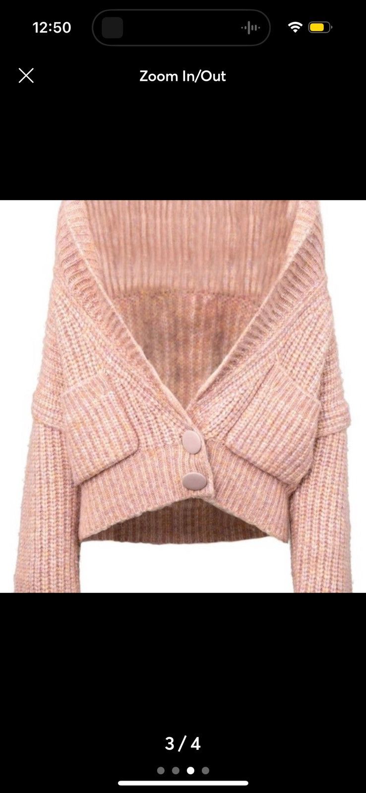 JINS Rivka Pink Rib Knit Cardigan - J.ING Size S / US 4 / IT 40 - 3 Thumbnail