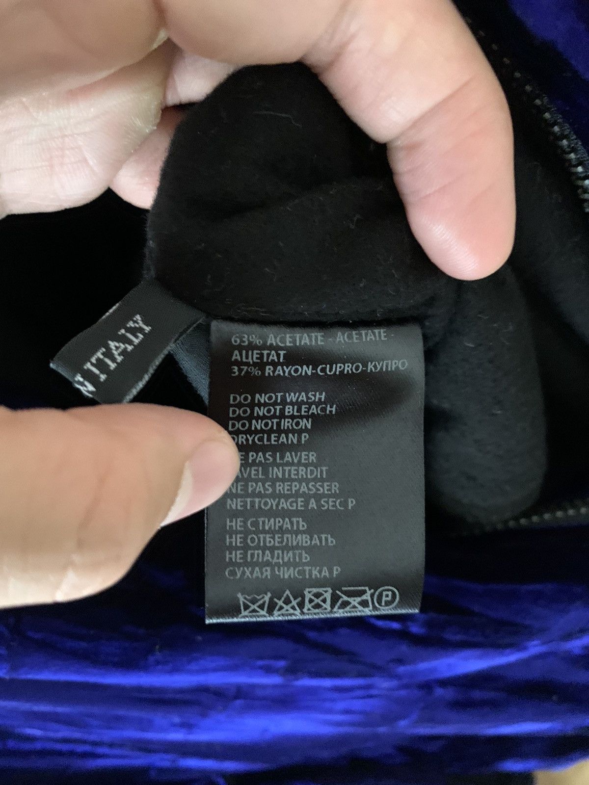 Haider Ackermann Haider Ackermann Blue velvet ma-1 bomber jacket Size US L / EU 52-54 / 3 - 3 Thumbnail