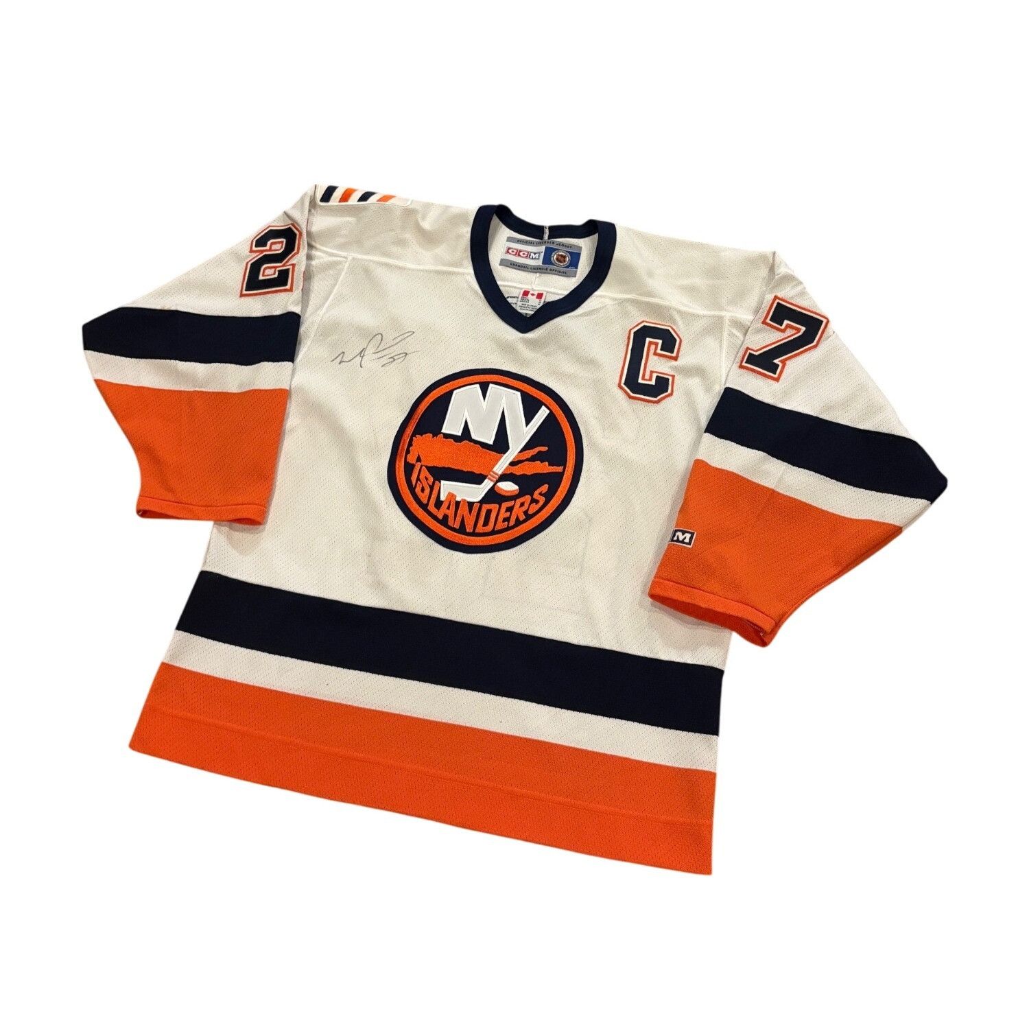 Ccm Vtg CCM New York Islanders Michael Peca #27 Signed Stitched Size US M / EU 48-50 / 2 - 4 Thumbnail