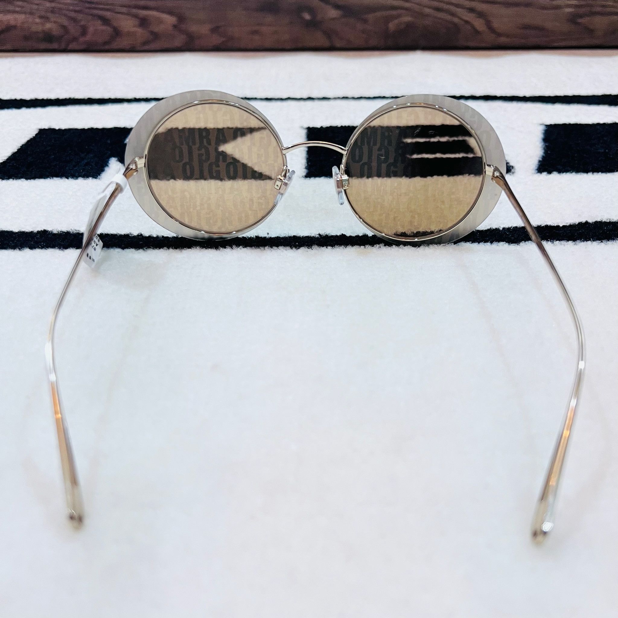 Giorgio Armani Giorgio Armani Round All-over Logo Metal Sunglasses Size ONE SIZE - 5 Thumbnail