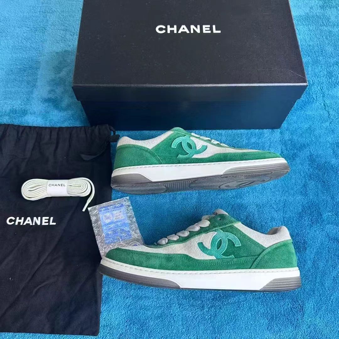 Chanel 23P Suede CC Low Top Sneakers 39