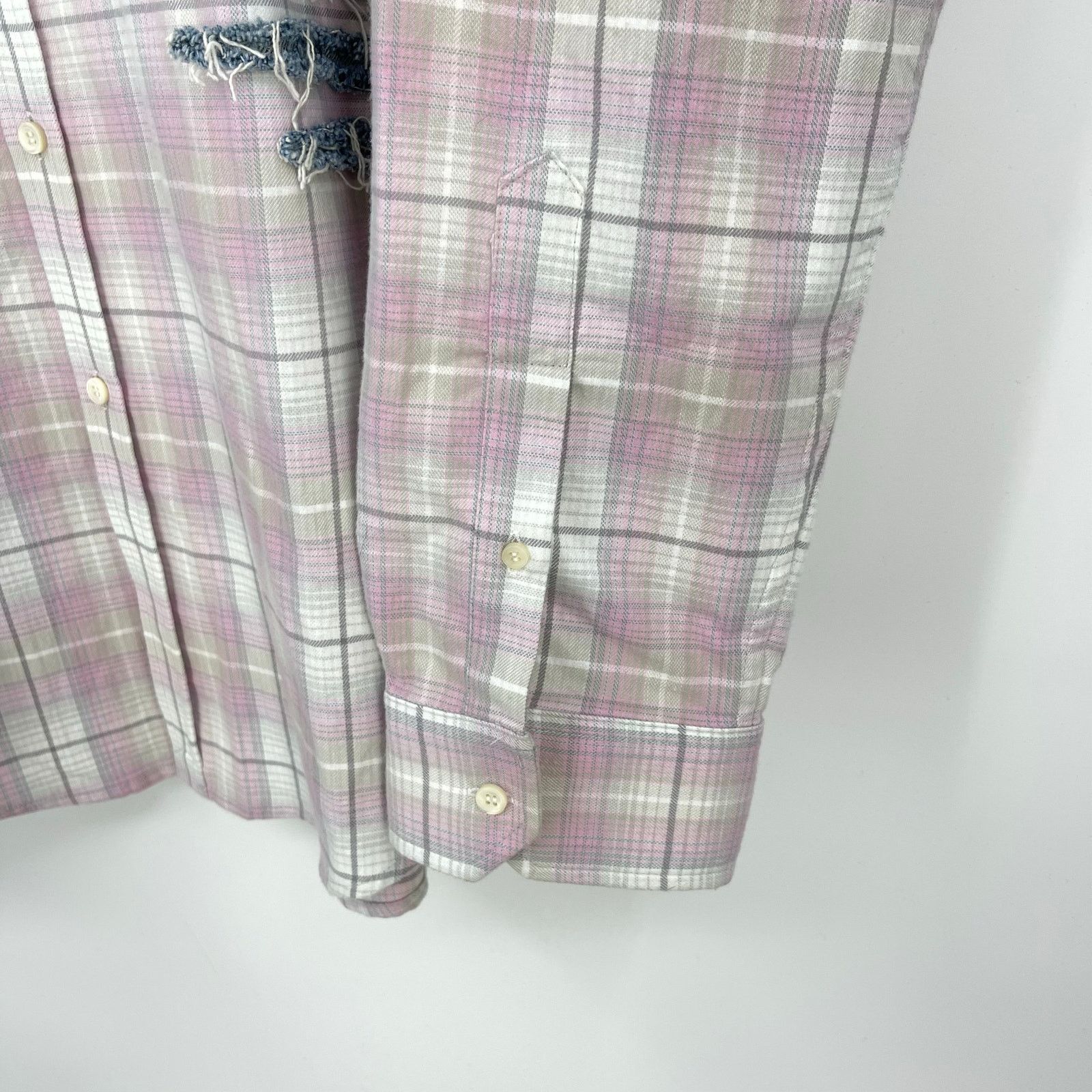 Y/Project Y-PROJECT | Whisker Distressed Denim Flannel Shirt XXL Size US XXL / EU 58 / 5 - 12 Thumbnail