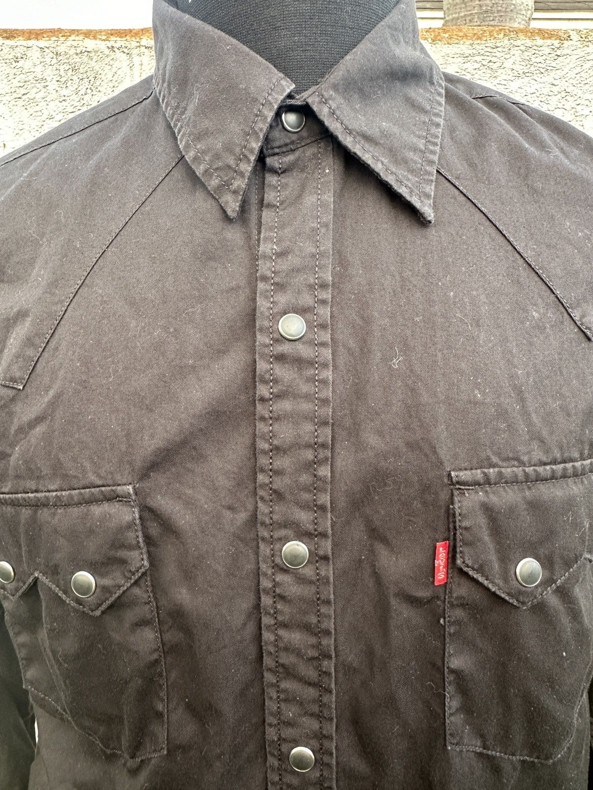 Levi's Levi's Shirt 100% Cotton Black Long Sleeve Men's Medium Size US M / EU 48-50 / 2 - 3 Thumbnail