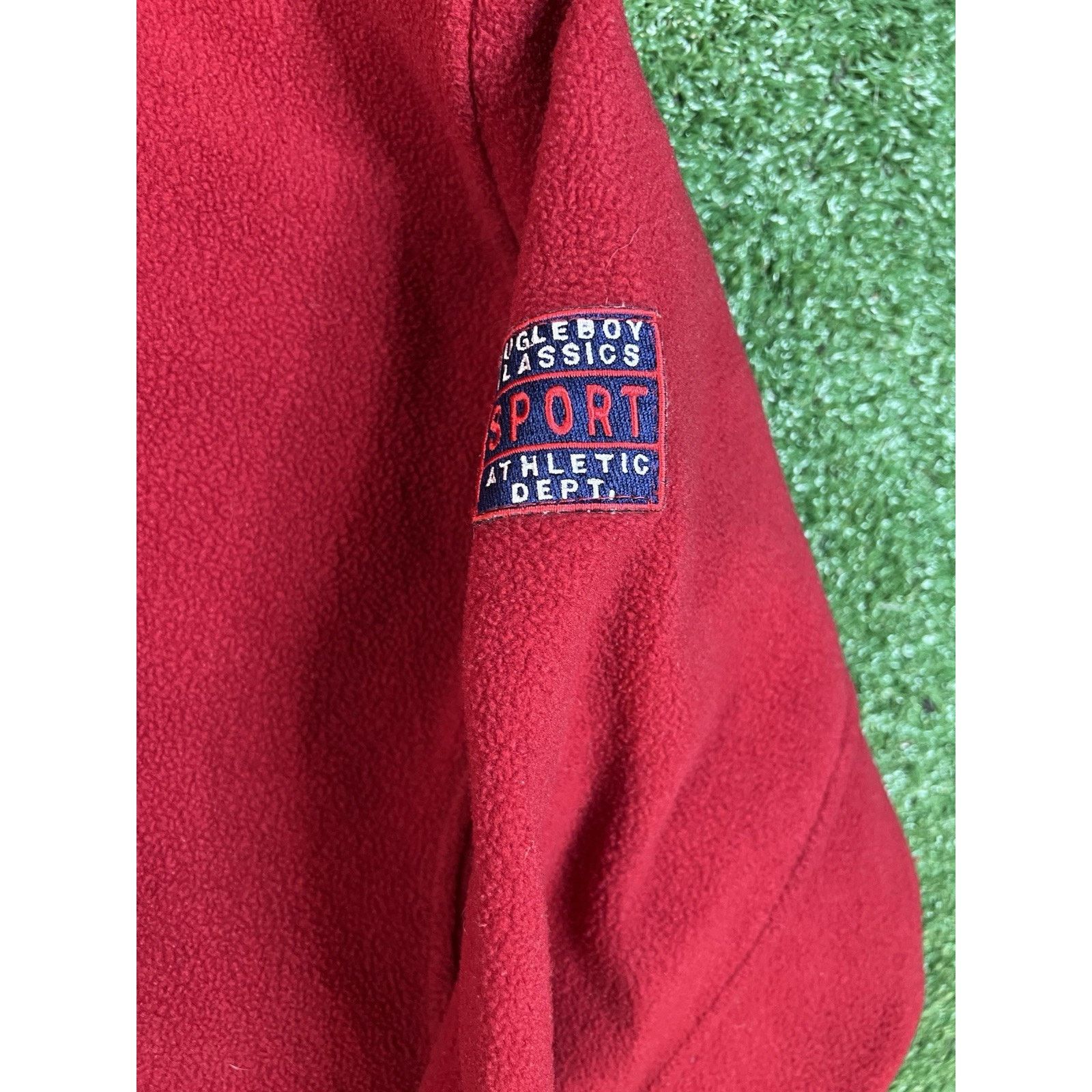 Bugle Boy Vintage 90s Bugle Boy leece Size LG Jacket Red 1/4 Zip Size US L / EU 52-54 / 3 - 2 Thumbnail