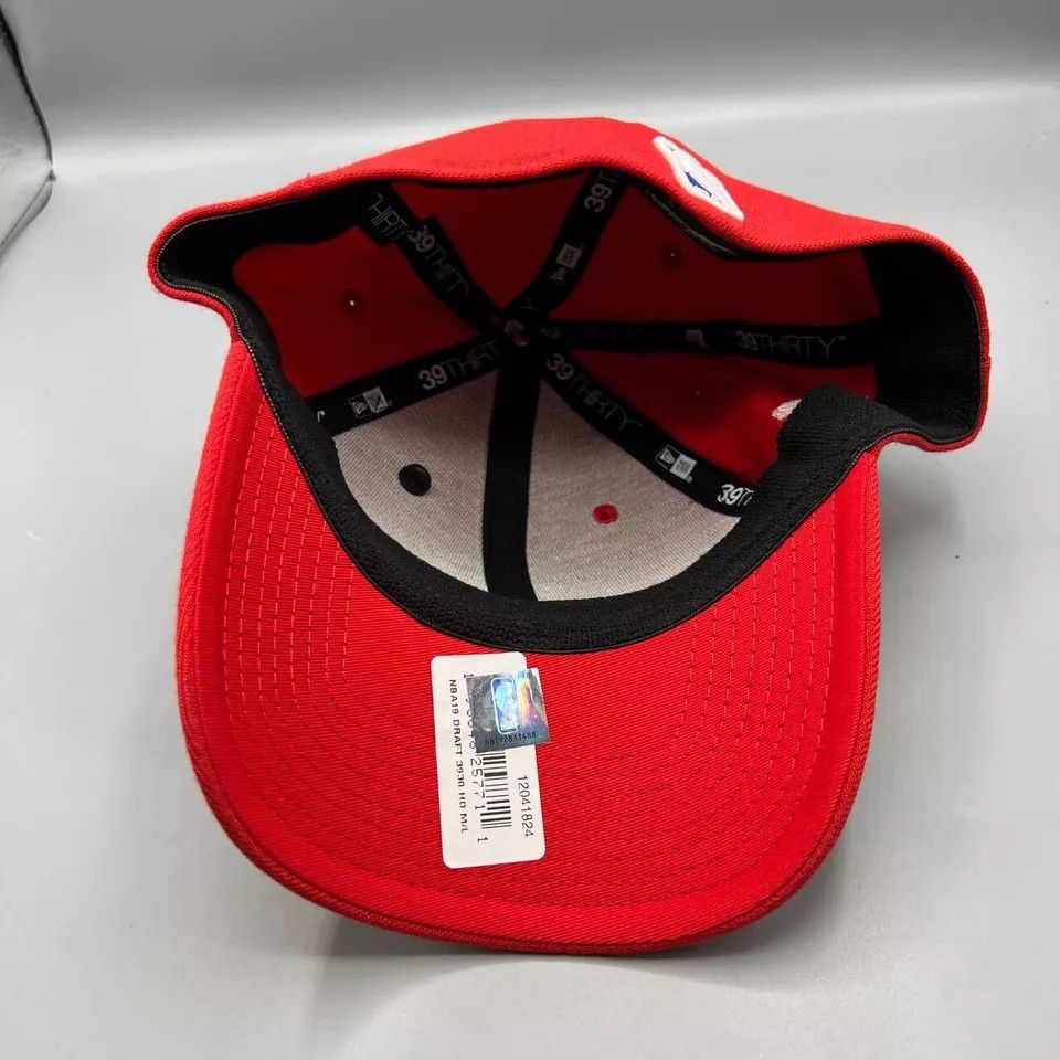 New Era Houston Rockets Hat Men M-L Red Stretch Fitted Cap New Size ONE SIZE - 6 Thumbnail