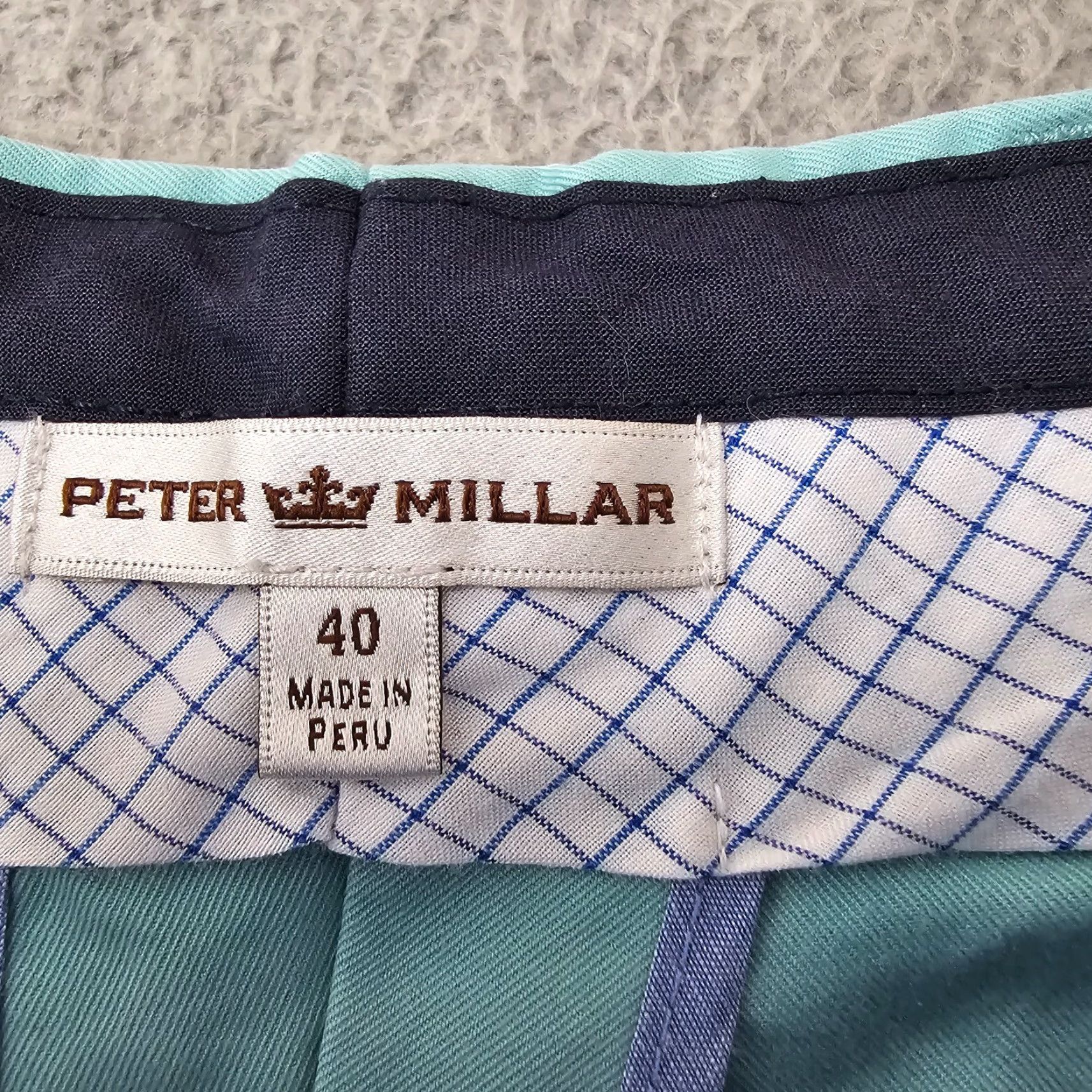 Peter Millar Peter Millar Shorts Mens Size 40 Light Blue Cotton Knit Chinos Golf Slim/Regular Mens Size US 40 / EU 56 - 2 Thumbnail