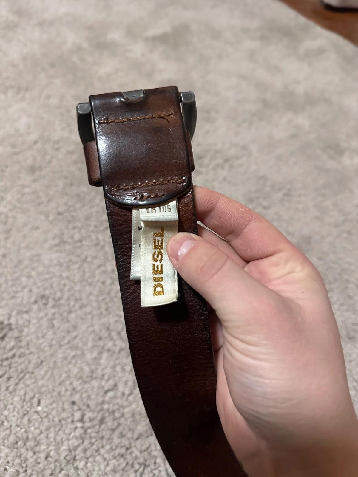 Diesel Diesel Leather Belt Brown Sz 105cm Size ONE SIZE - 6 Thumbnail