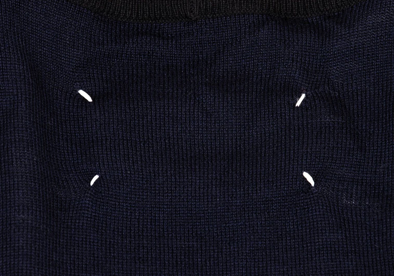 Maison Margiela Wool Cotton Knit Cardigan in Navy, Size XL Size US XL / EU 56 / 4 - 10 Thumbnail