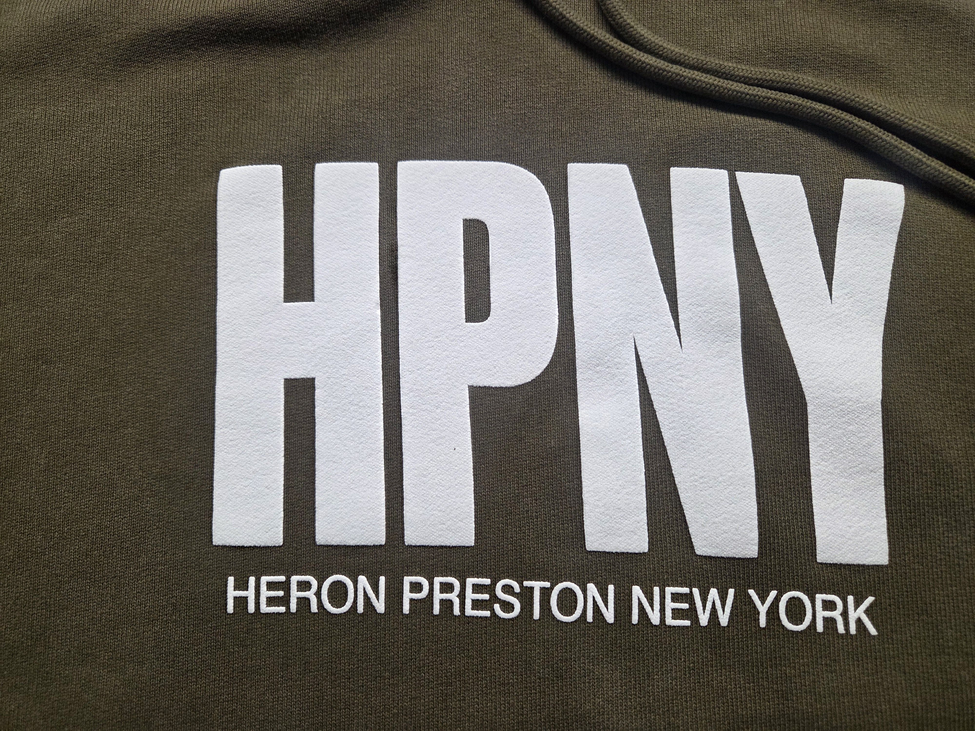 Heron Preston HPNY Hooded Sweatshirt in Olive Sz M Size US M / EU 48-50 / 2 - 2 Thumbnail