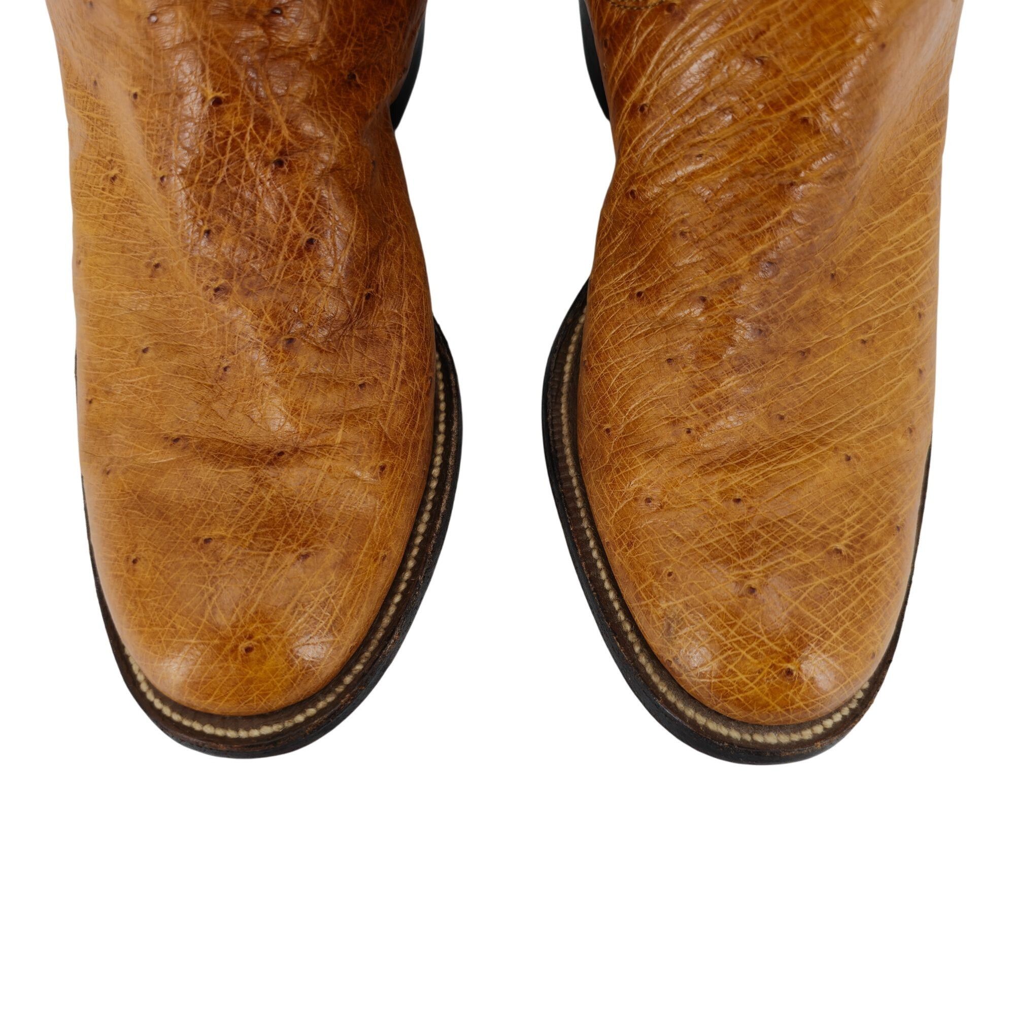 Other M.L. Leddys Ostrich Exotic Cowgirl Boots Womens 5B Brown Pur Size US 5 / IT 35 - 17 Thumbnail
