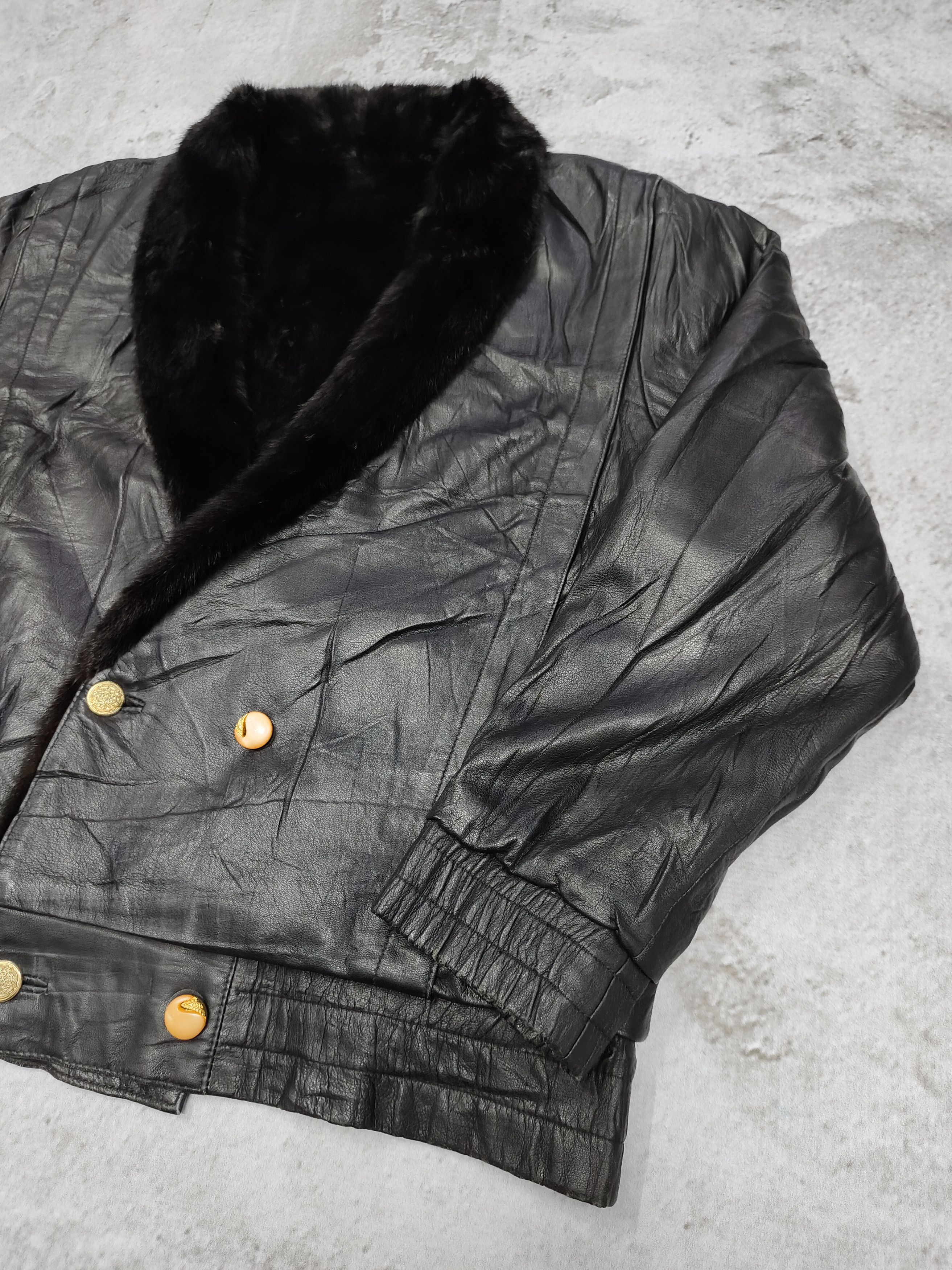 Vintage 80s-90s Unbrand- European Reversible Real Fur Leather Jacket Size US L / EU 52-54 / 3 - 7 Thumbnail