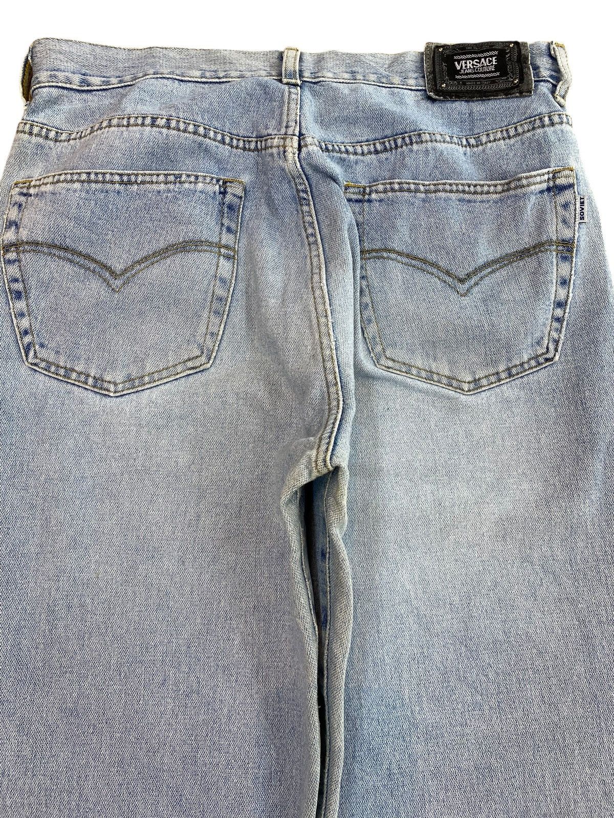 Versace Versace Acid Blue Wash Straight Leg Style Jeans Size US 32 / EU 48 - 4 Thumbnail