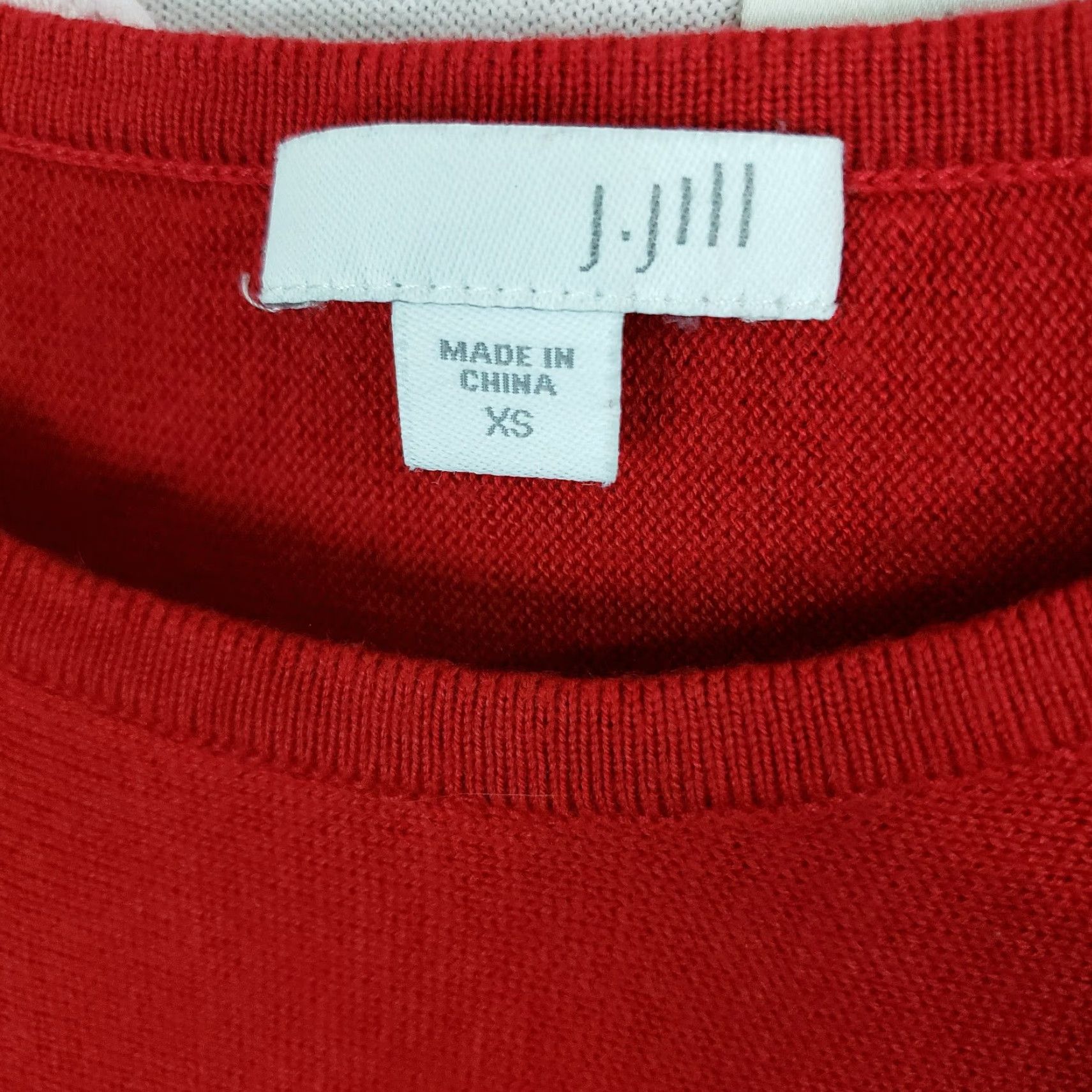 J. Jill VINTAGE J Jill Womens Sweater XS Solid Red Long Sleeve Viscose Wool Blend Size XS / US 0-2 / IT 36-38 - 6 Thumbnail
