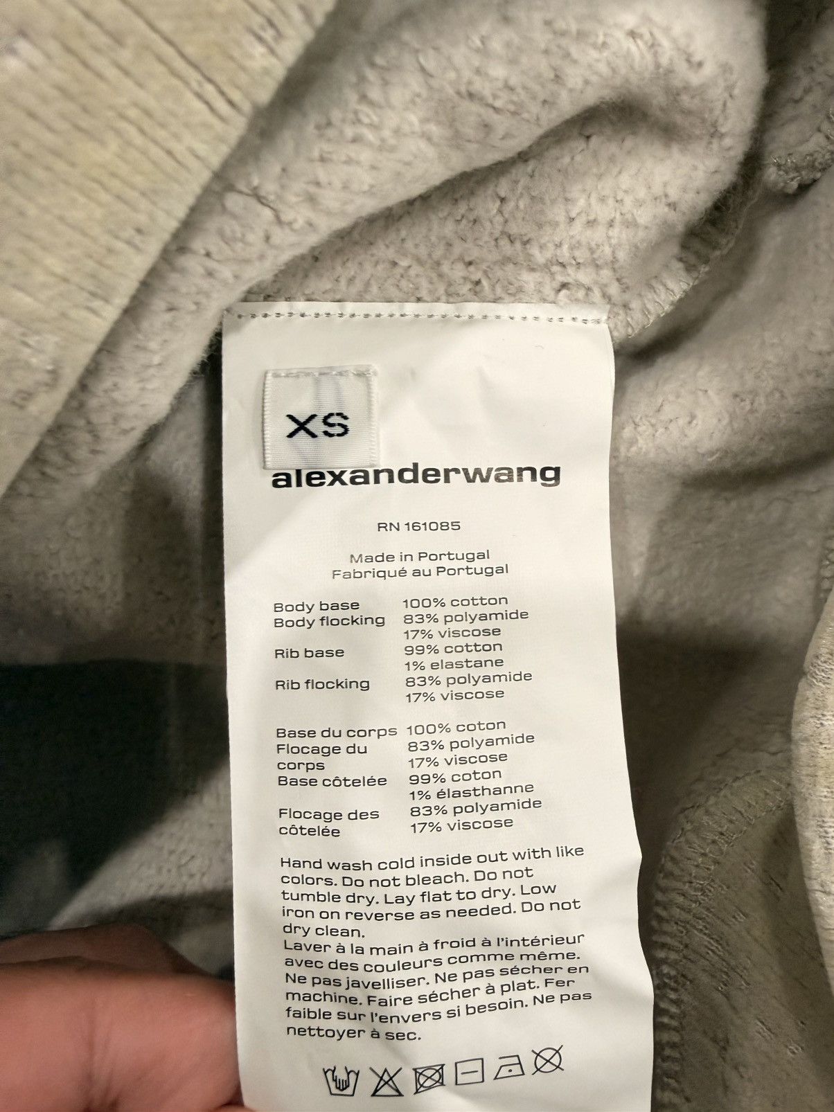 Alexander Wang oversized sweatshirt in flocked terry Size US XS / EU 42 / 0 - 8 Thumbnail