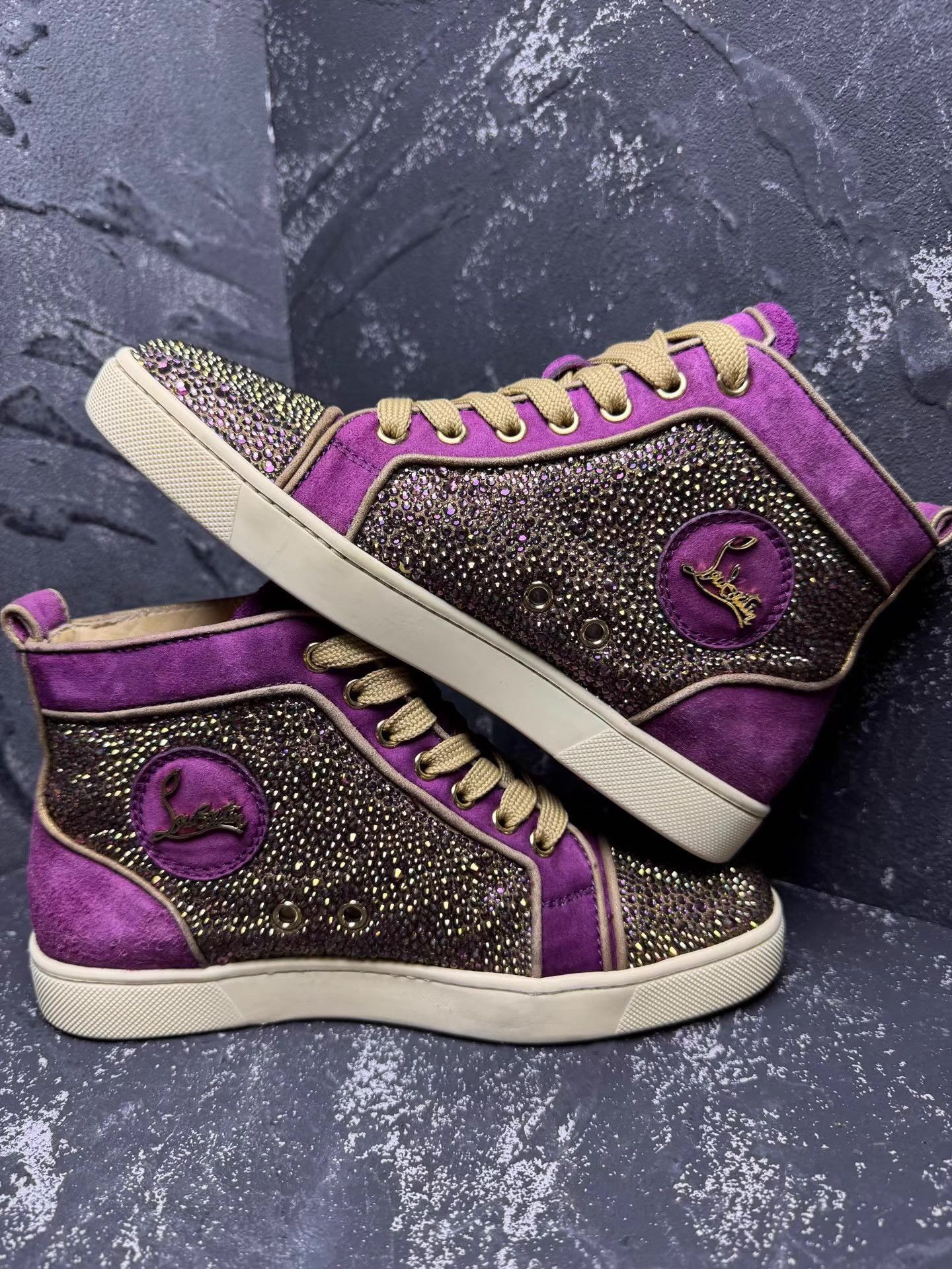 Christian Louboutin Christian Louboutin High-TopSneakers with Full Crystals Q10 Size US 6 / IT 36 - 4 Thumbnail