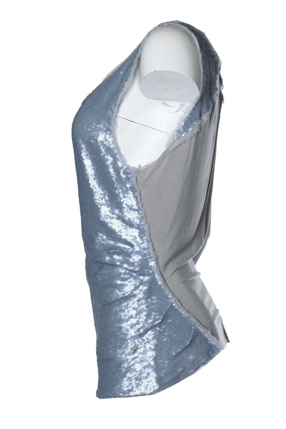 Donna Karan Donna Karan, grey metallic sequinned top Size M / US 6-8 / IT 42-44 - 4 Thumbnail