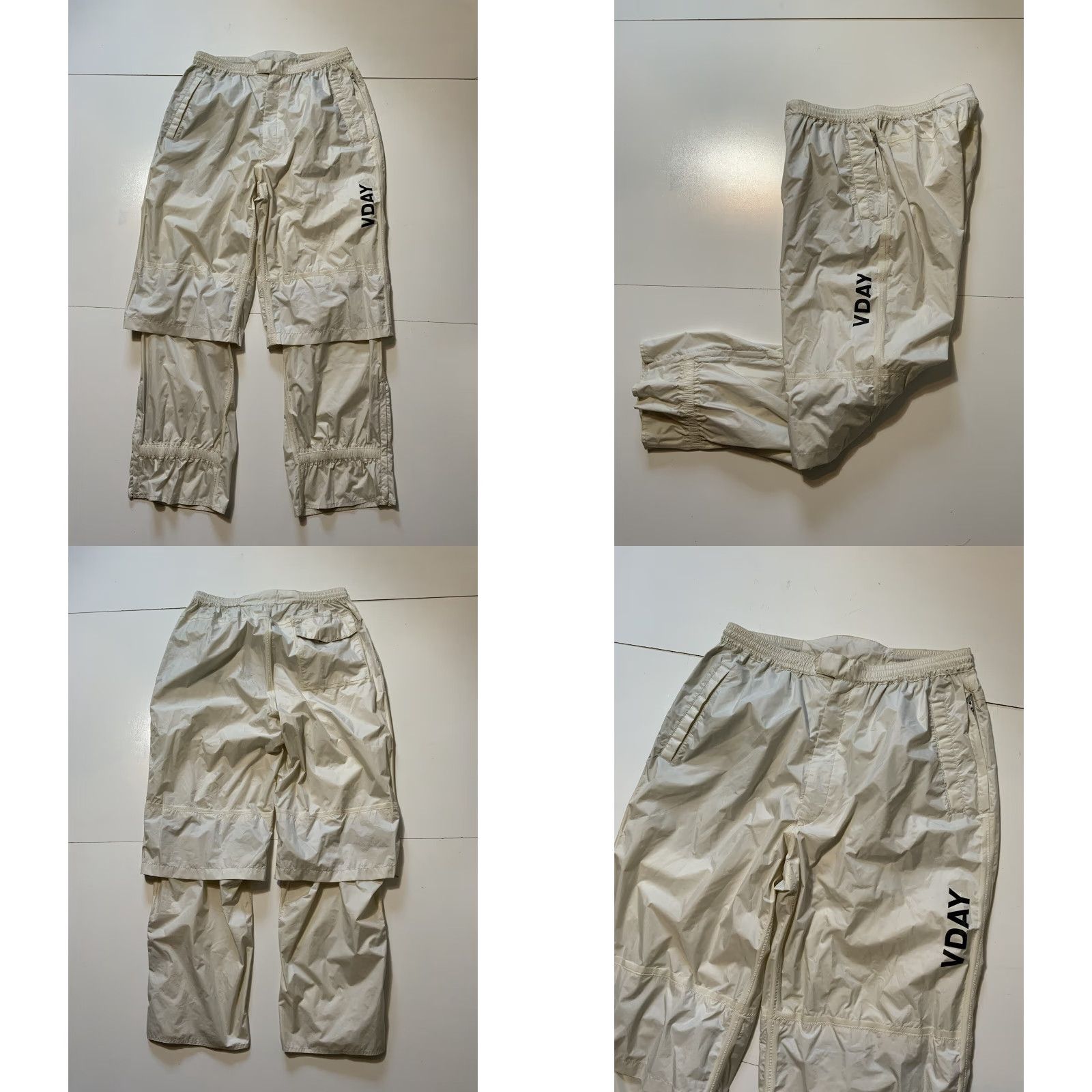 Vintage Srixon V Day Golf Windbreaker 2PC Set Rain Jacket & Pants Tracksuit LL Men White Size 42R - 10 Thumbnail