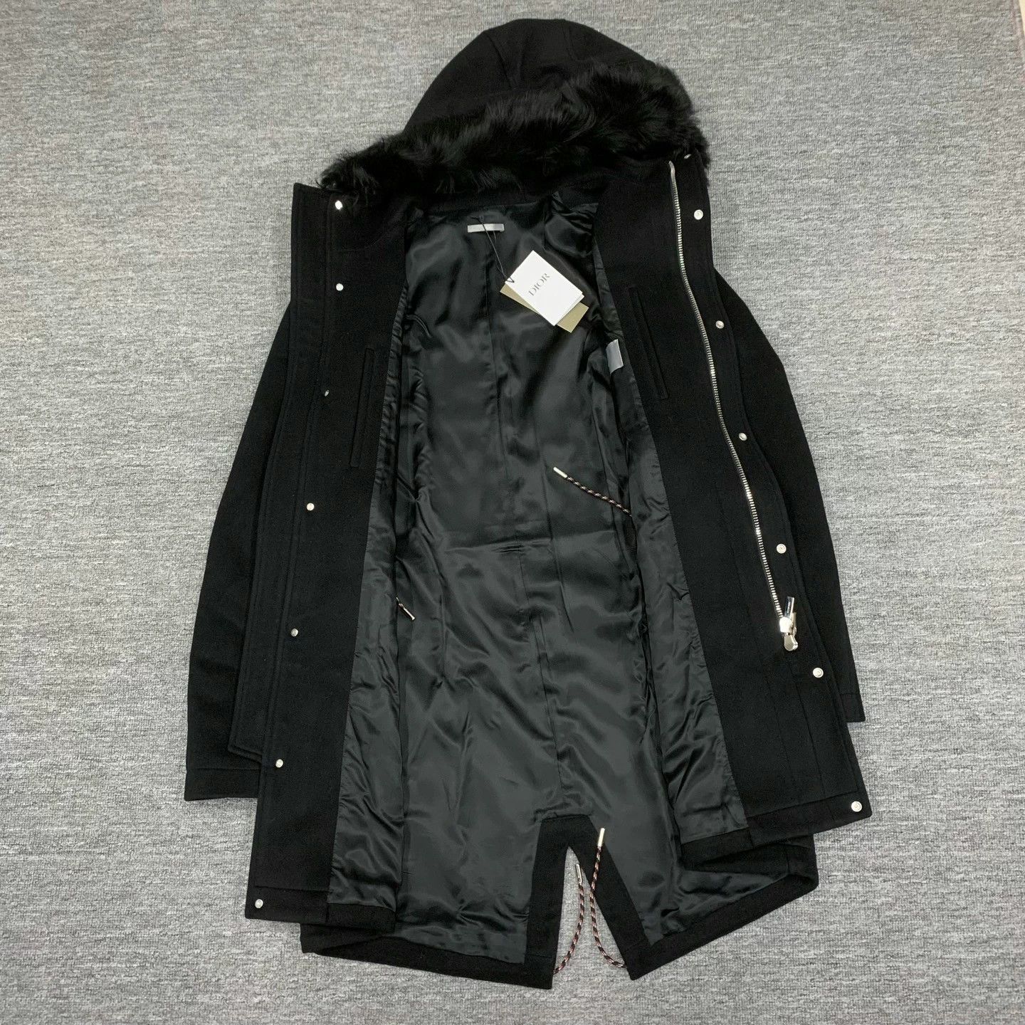 Dior Dior black wool parka coat Size M / US 6-8 / IT 42-44 - 3 Thumbnail
