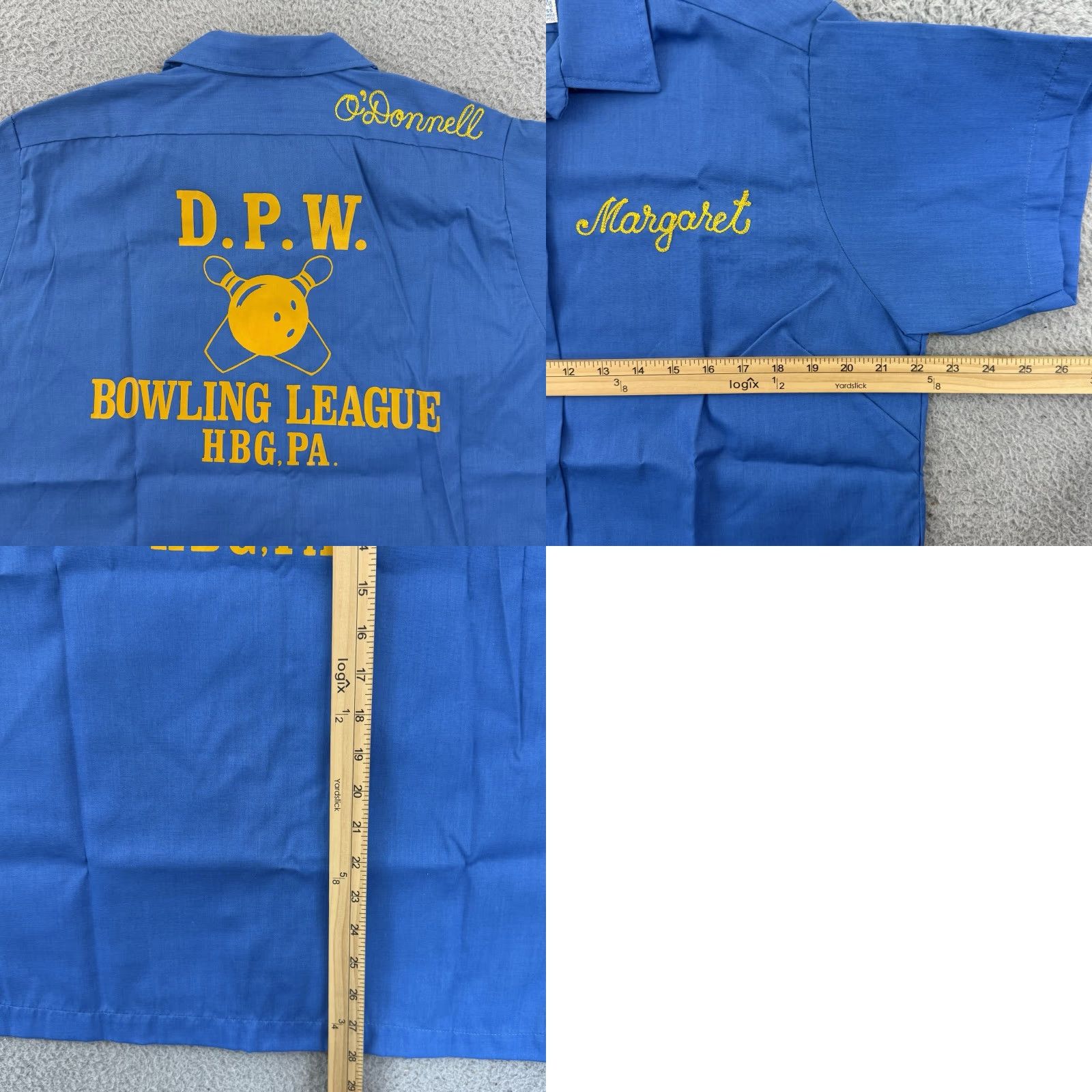Vintage VINTAGE Hilton Bowling Shirt Adult Medium Blue 60s Short Sleeve USA Theme 60s Sports Mens Size US M / EU 48-50 / 2 - 8 Thumbnail