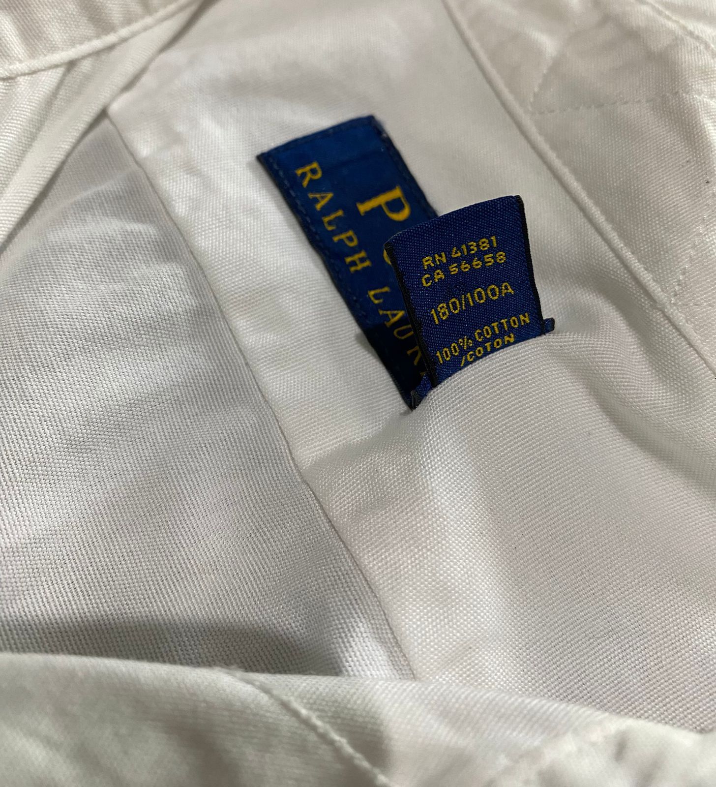 Polo Ralph Lauren × Ralph Lauren × Vintage Ralph Lauren Polo Shirt White Button Up USA American Flag RL Size US XL / EU 56 / 4 - 6 Thumbnail