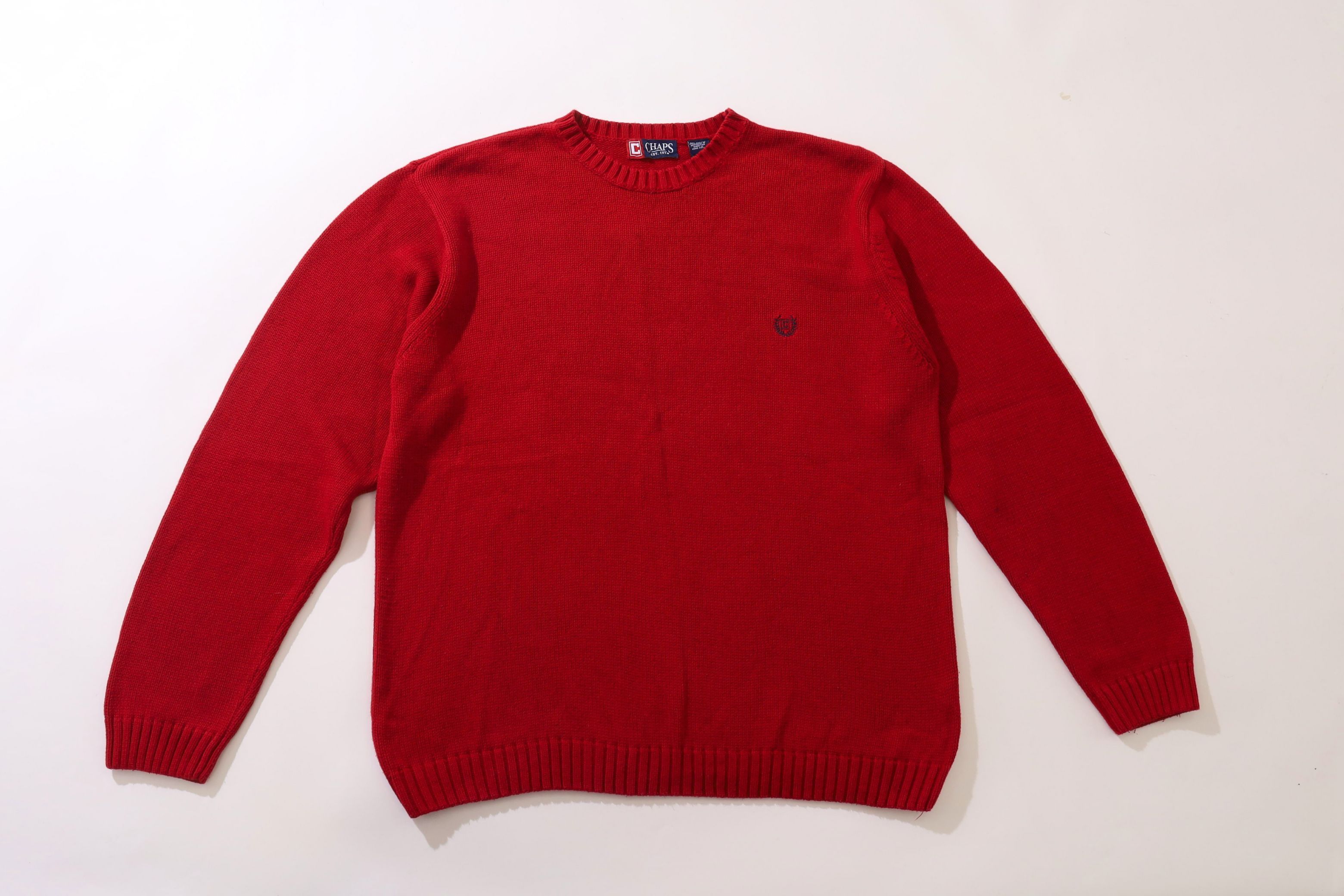 Chaps Ralph Lauren Vintage Red Oversized Knit Jumper (2XL) Size US XXL / EU 58 / 5 - 2 Thumbnail