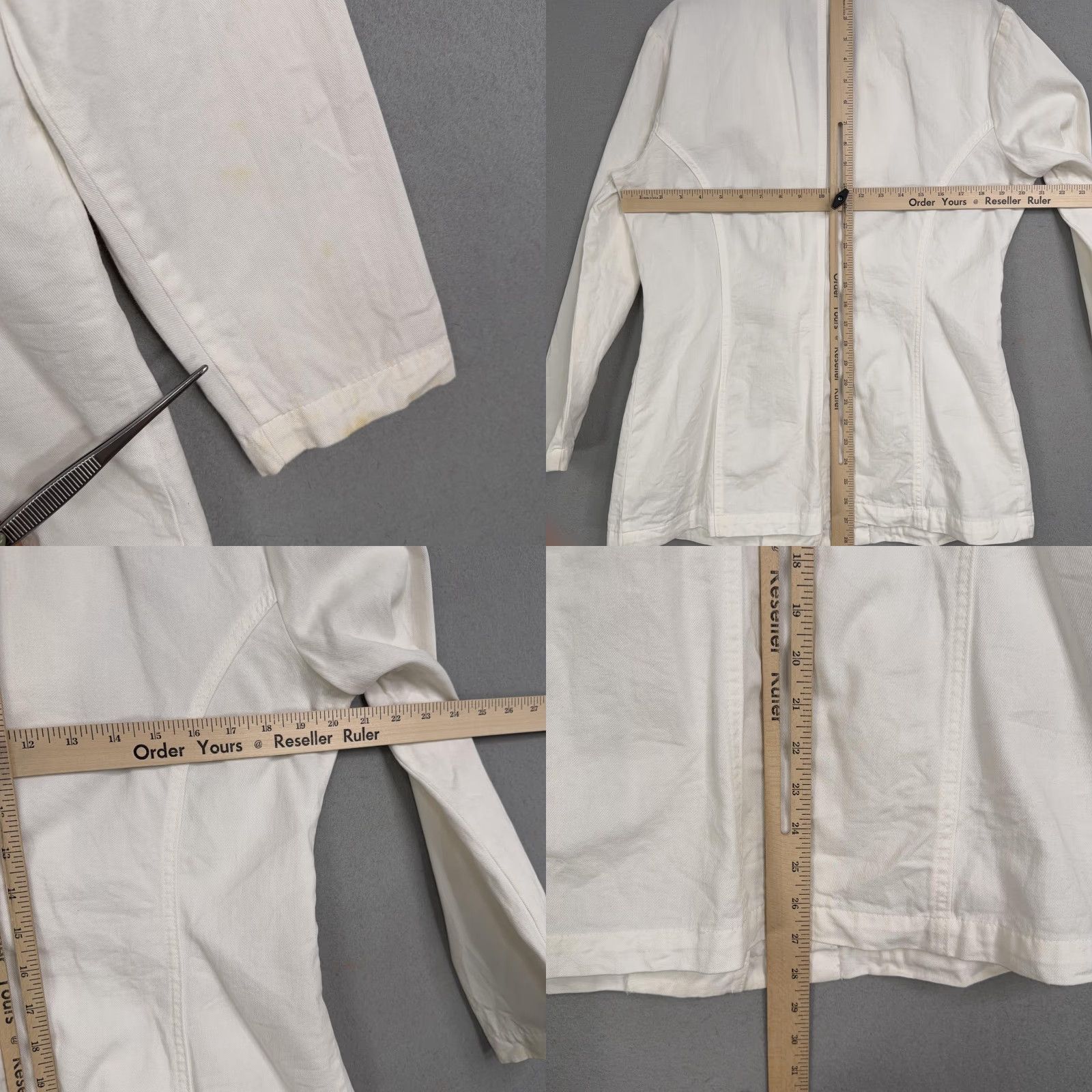 Vintage VINTAGE d. Frank Blazer Womens 10 White Western Studded Embroidered USA Gold Shirt Womens Size L / US 10 / IT 46 - 9 Thumbnail