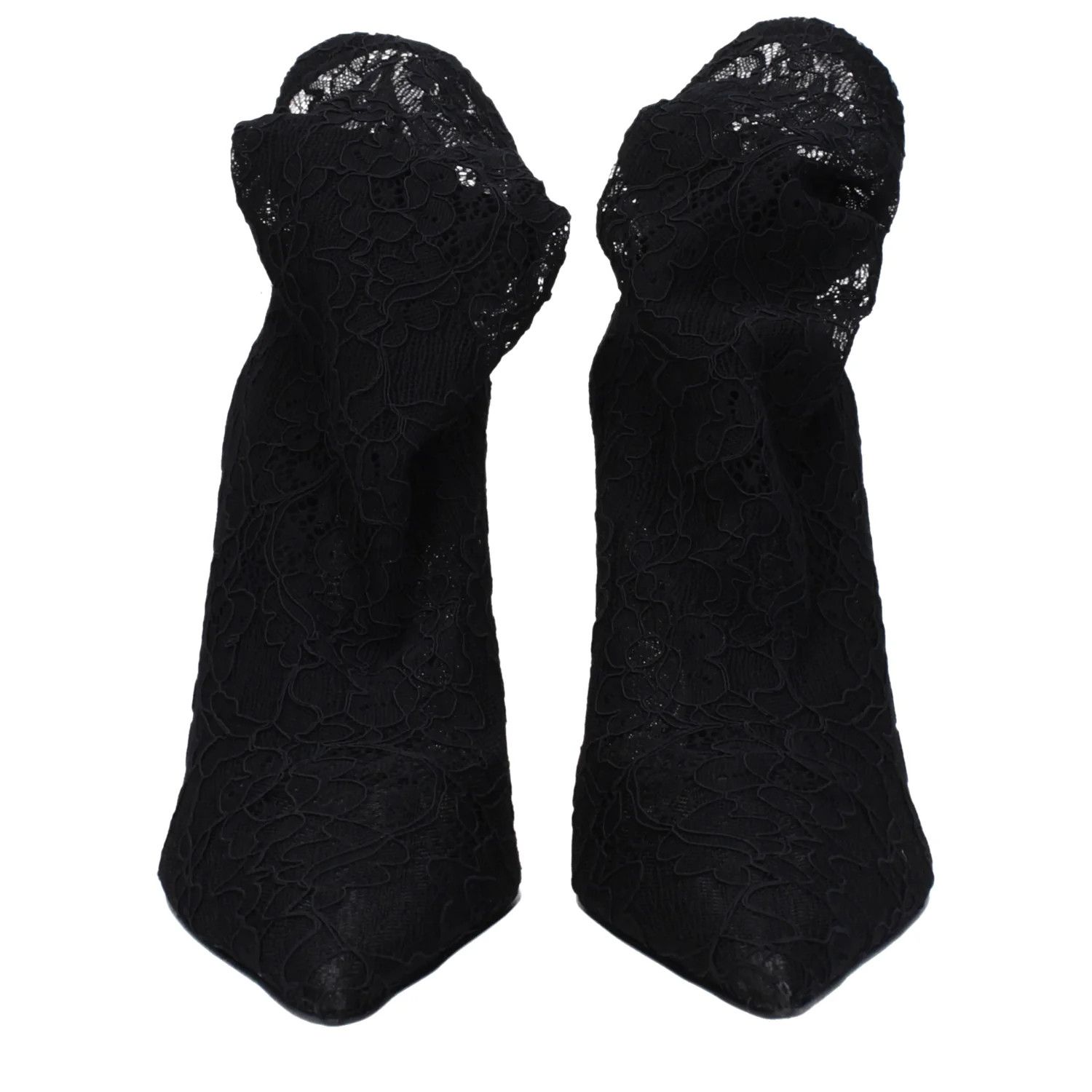 Dolce & Gabbana ob1o1e1124 Lace Ankle Boots in Black Size US 10 / IT 40 - 3 Thumbnail