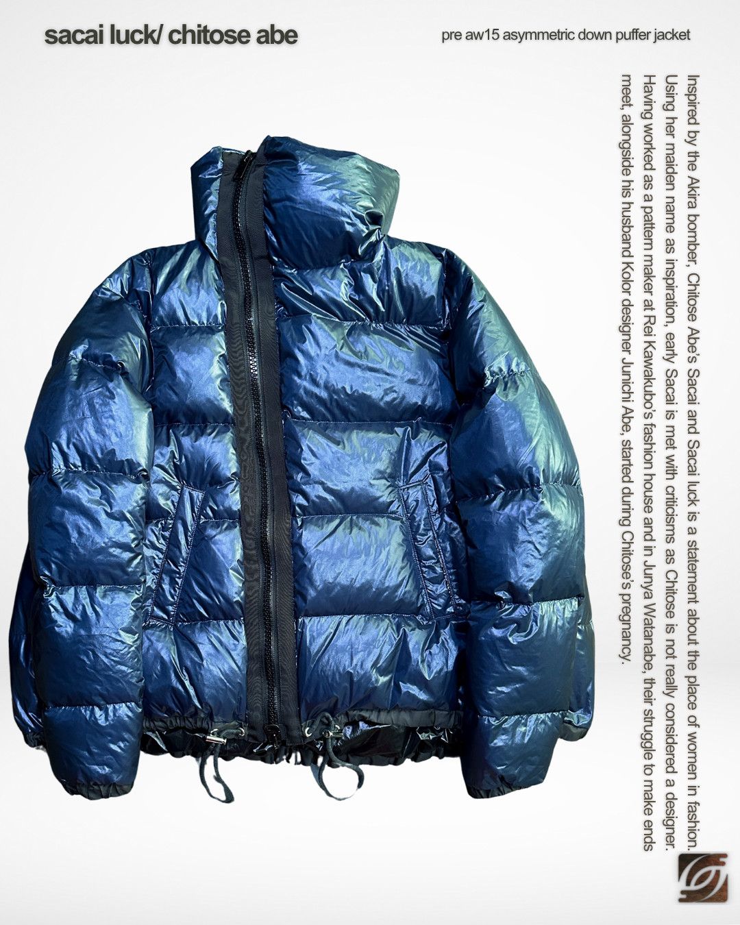 Sacai Sacai Luck Pre-AW15 Asymmetric Down Puffer Jacket Size US M / EU 48-50 / 2 - 1 Thumbnail