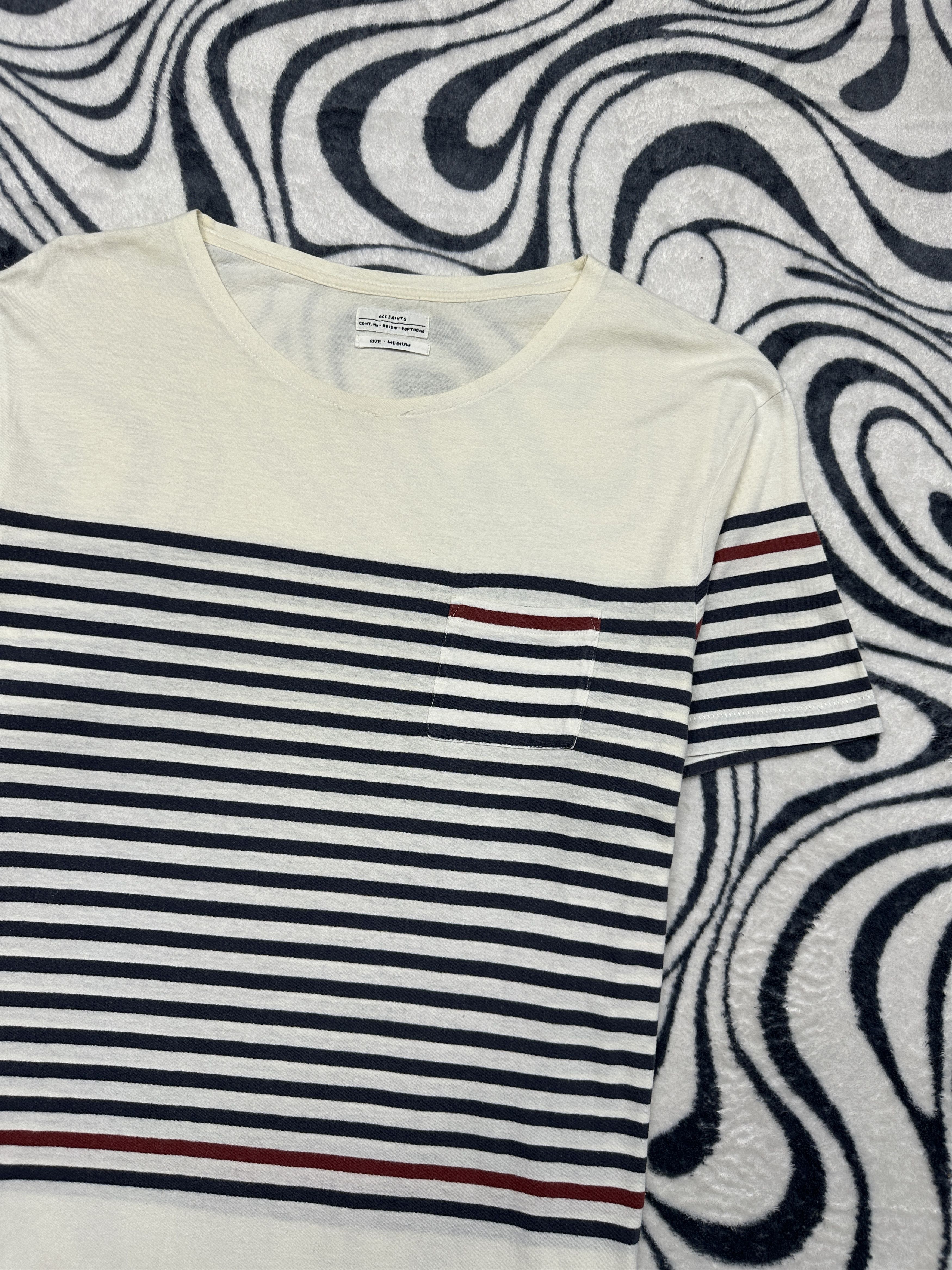 Allsaints AllSaints Mens Sigma T-Shirt Tee Size US M / EU 48-50 / 2 - 2 Thumbnail