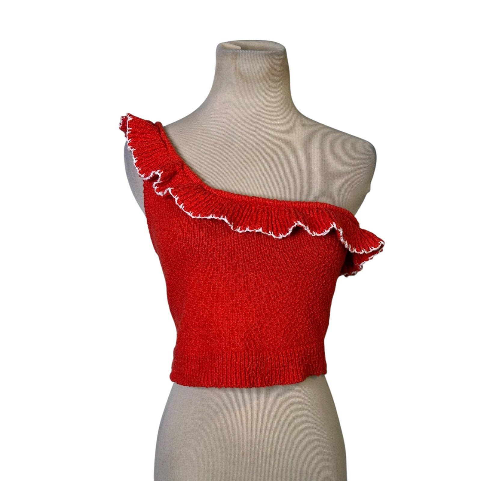 Urban Outfitters Urban Outfitters Orange One Shoulder Crop top Size Small Size S / US 4 / IT 40 - 15 Thumbnail