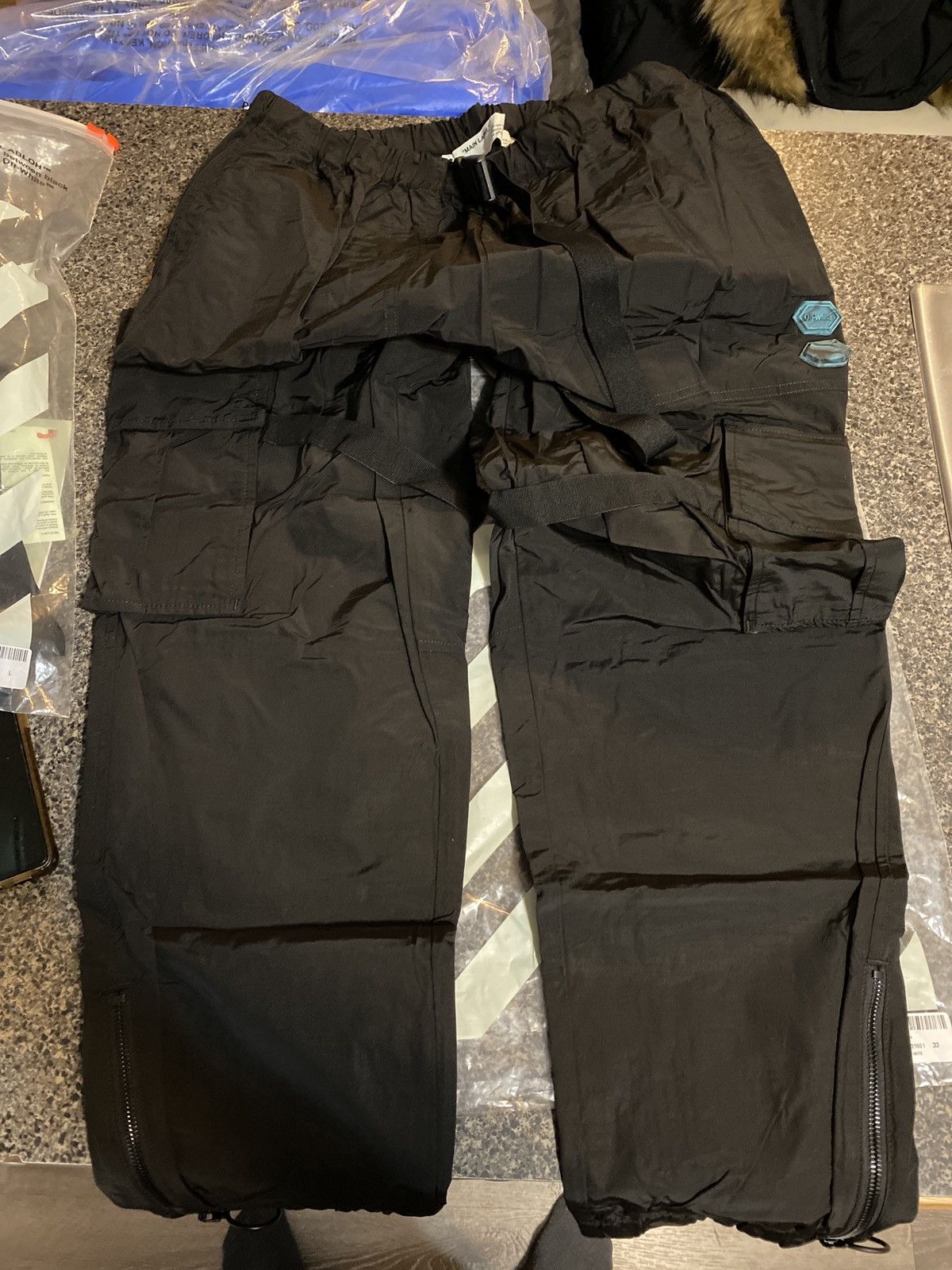 Off-White Off-White Nylon Cargo Pant Black Size US 33 - 10 Thumbnail