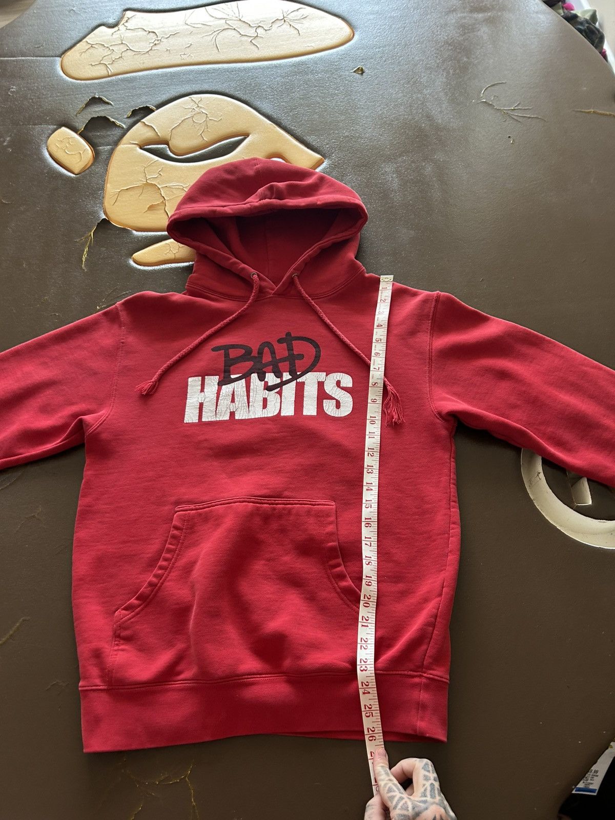 Vlone Vlone Nav Bad Habits Tour Hoodie Red Size US S / EU 44-46 / 1 - 7 Thumbnail