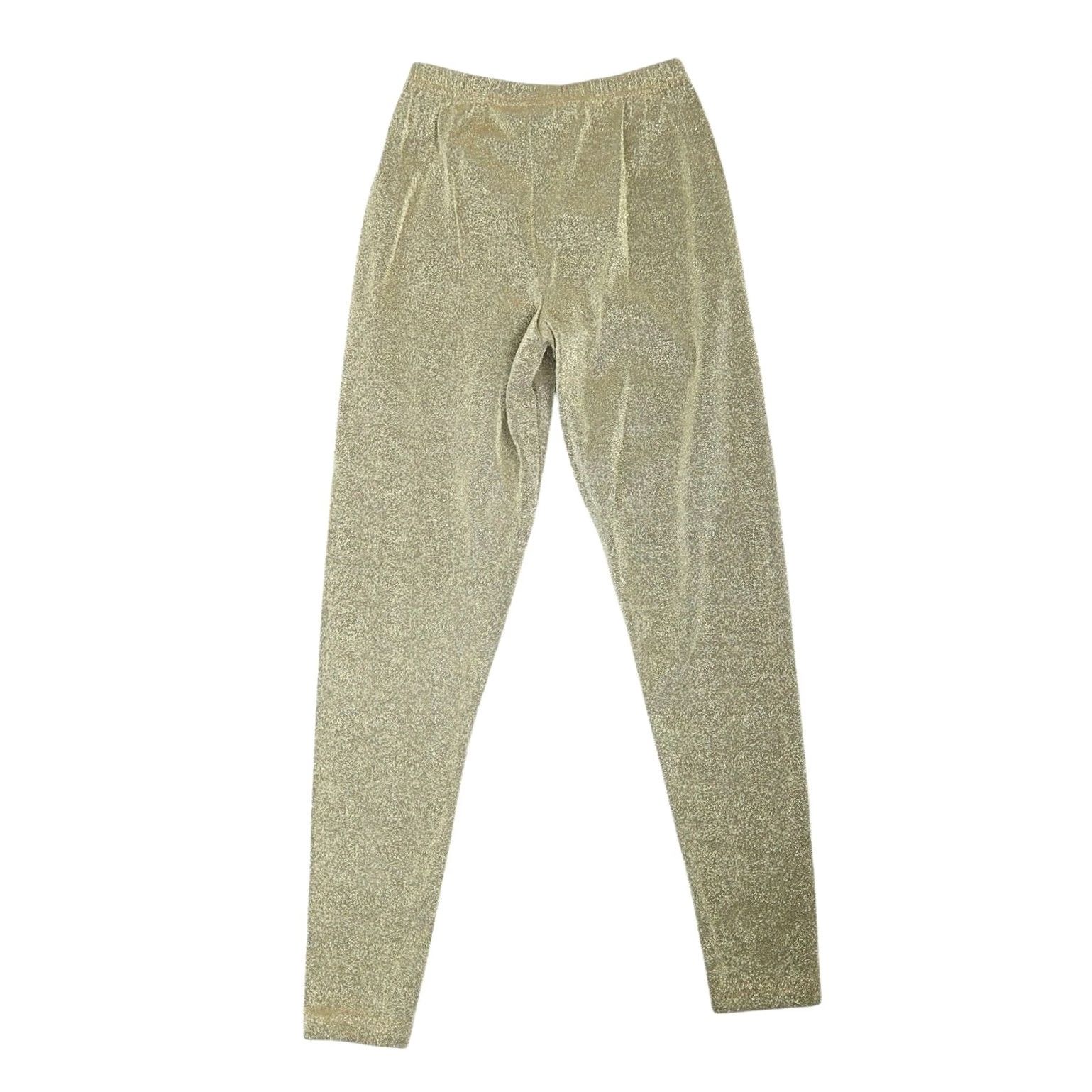 ASH VINTAGE Sash Leggings Gold Glitter Disco Glam 80s S Womens Party/Cocktail Striking Shimmer Pants S Size 28" / US 6 / IT 42 - 3 Thumbnail