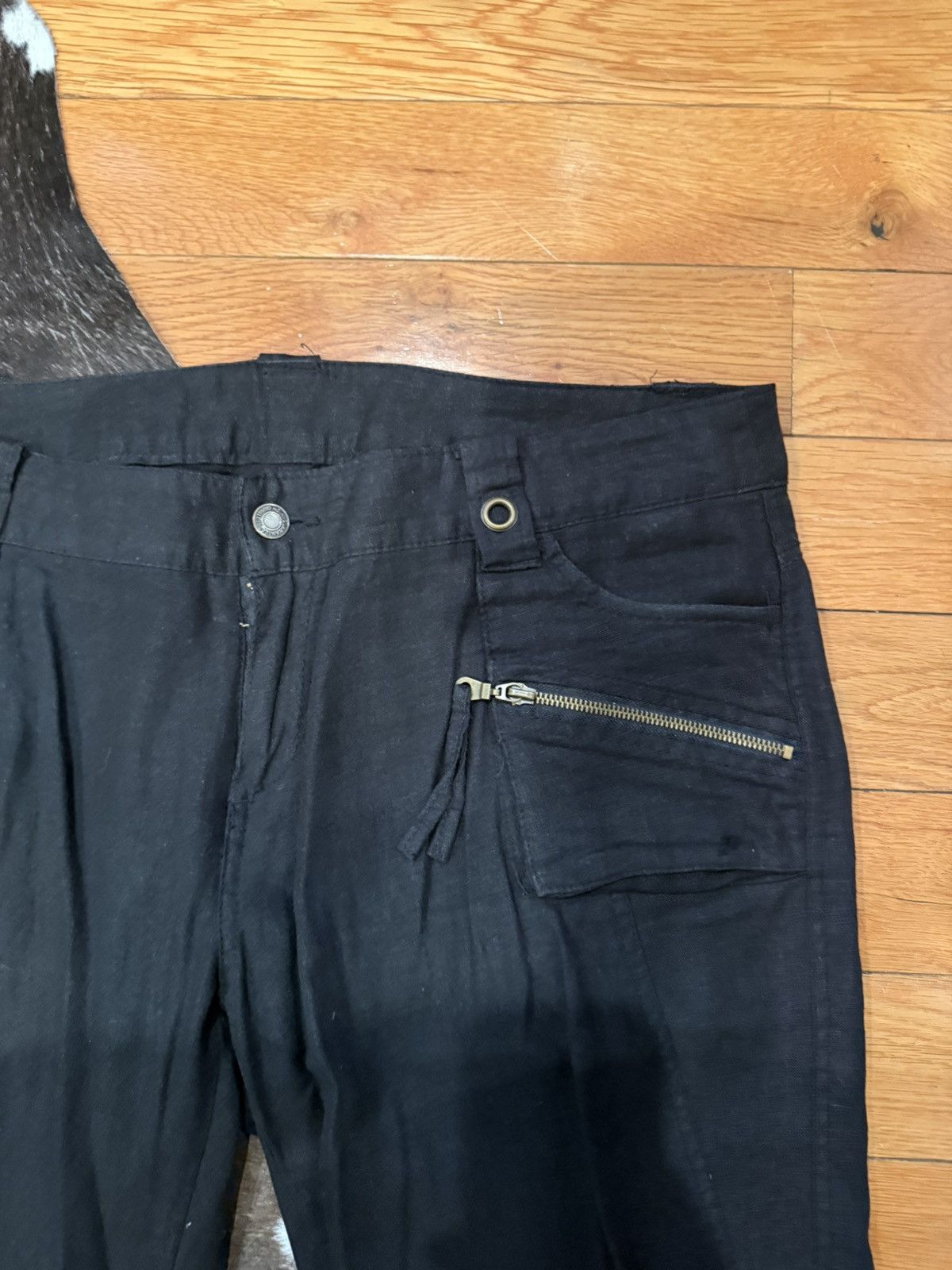 Japanese Brand Boot Cut Low Rise Linen Trousers Size US 36 / EU 52 - 7 Thumbnail