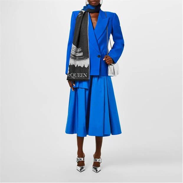 Alexander McQueen o1g2r1mq0824 Double Breasted Wool Jackets in Blue Size XS / US 0-2 / IT 36-38 - 6 Thumbnail