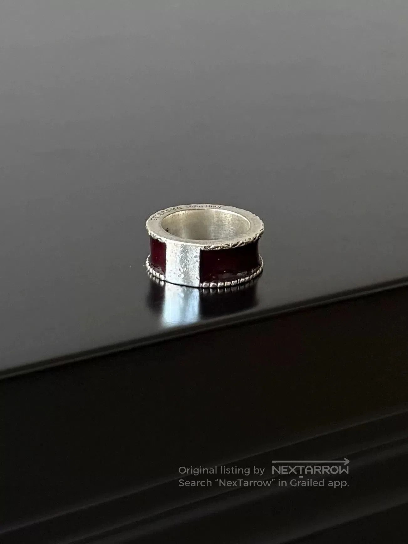 Jean Paul Gaultier Red Silver Ring.