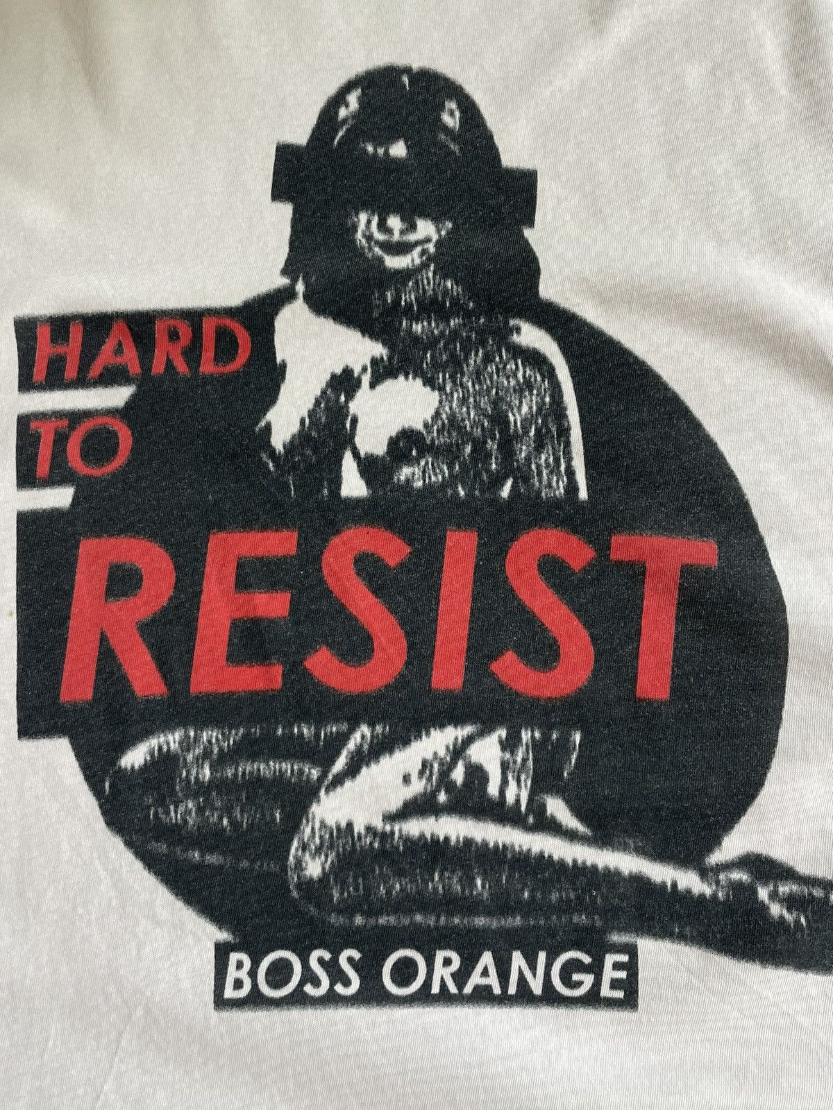Hugo Boss × Vintage 💥RARE💥 Hugo Boss Orange T-Shirt Hard To Resist Artwork Size US L / EU 52-54 / 3 - 4 Thumbnail