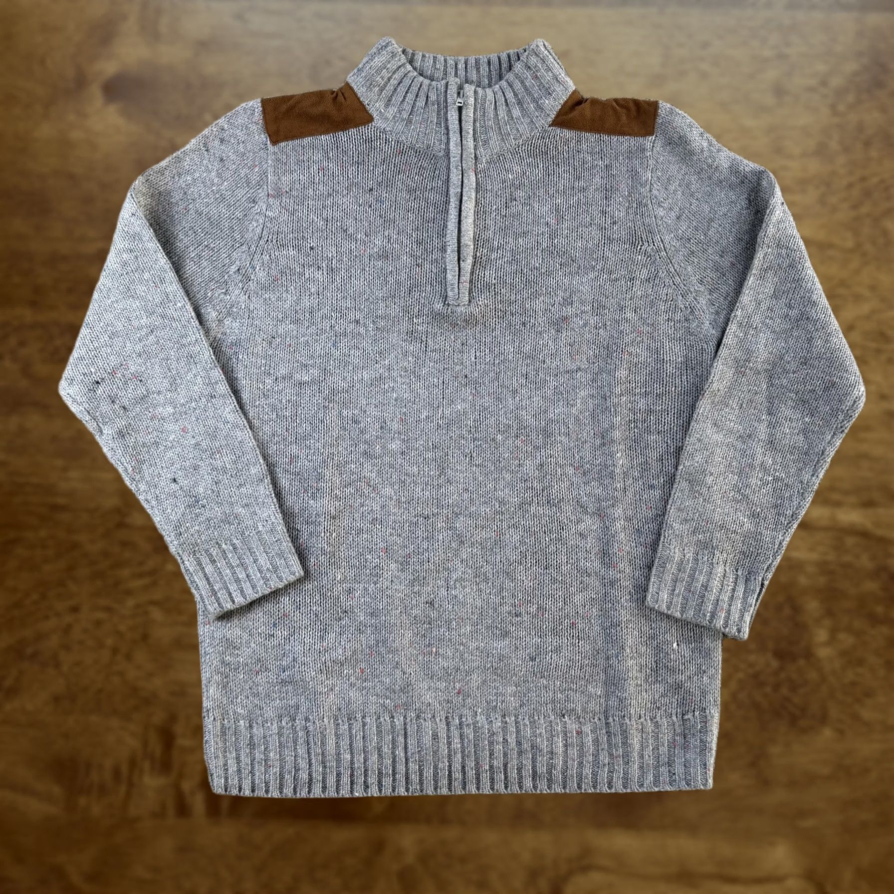 Vintage Kian D Sweater Mens Large Gray 1/4 Zip Mock Neck Knit Casual Size US L / EU 52-54 / 3 - 1 Thumbnail
