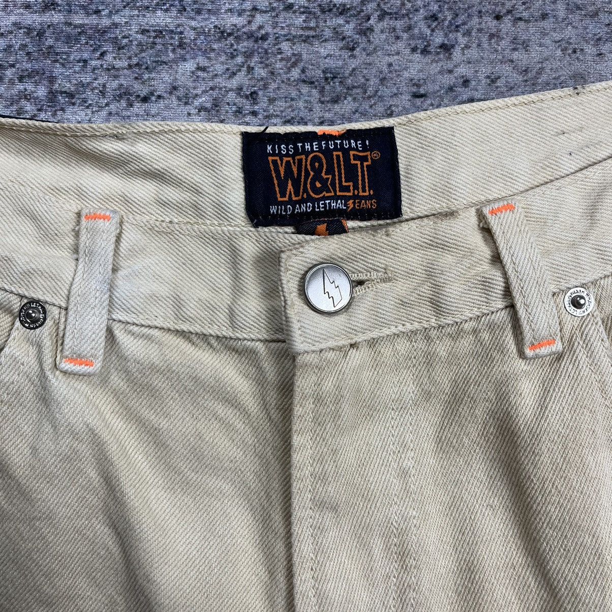 Walter Van Beirendonck Vintage archive W&LT Kiss The Future flared denim pants Size US 31 - 7 Thumbnail