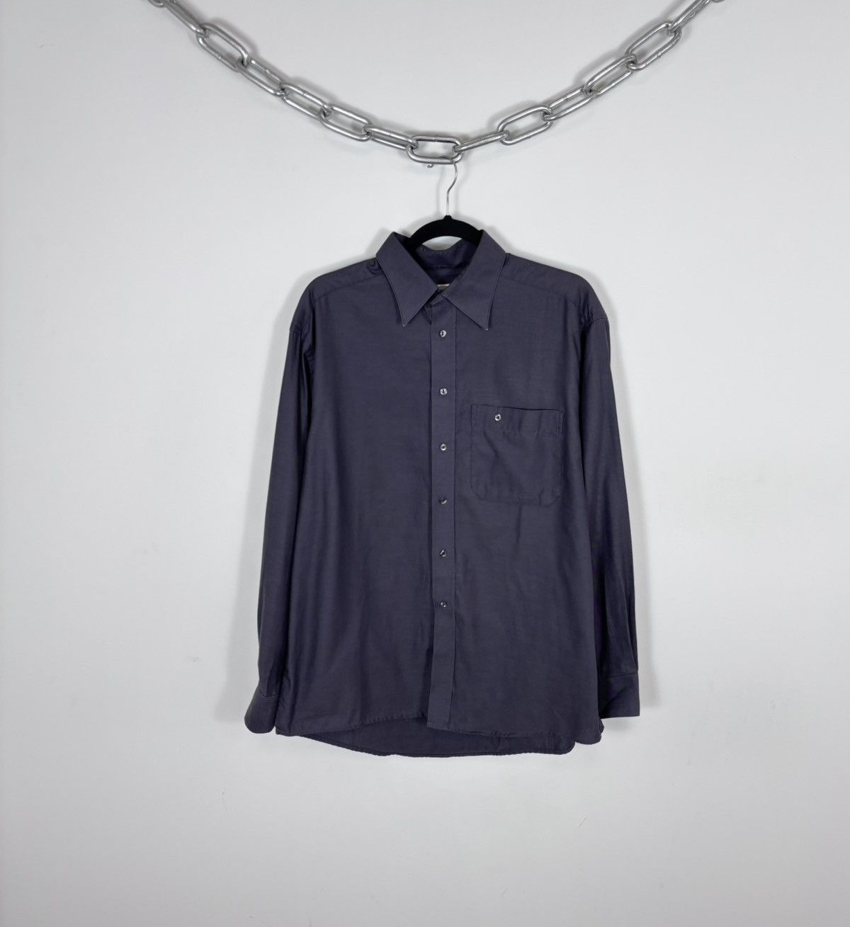 Eton Eton Elastar Vintage Men’s Navy Grey Button Up Shirt Size US XL / EU 56 / 4 - 1 Thumbnail
