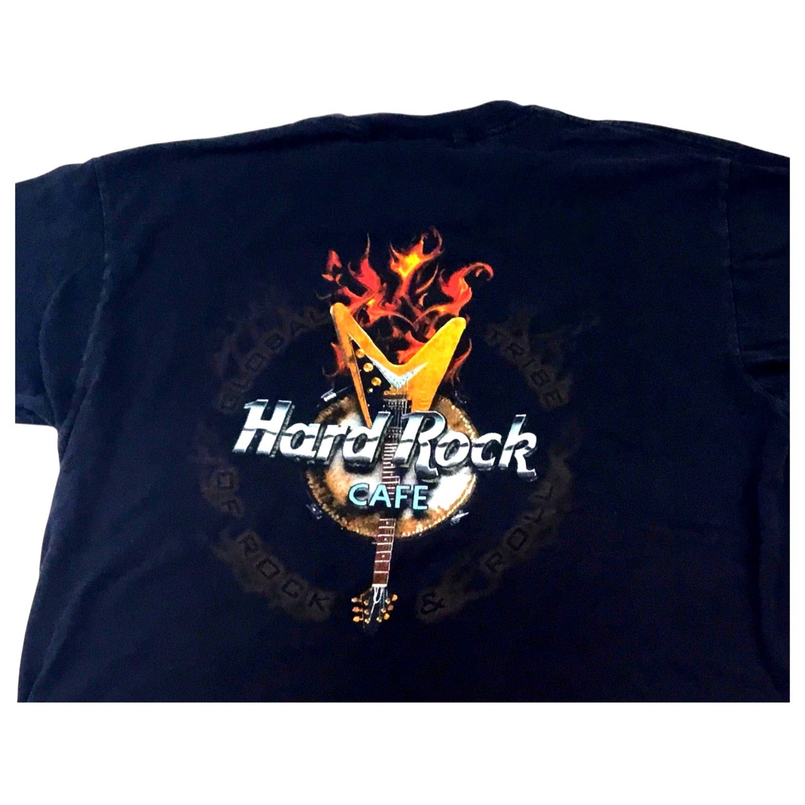 Hard Rock Cafe Hard Rock Cafe Cleveland 1998 Vintage T-Shirt Black Guitar L Size US L / EU 52-54 / 3 - 4 Thumbnail