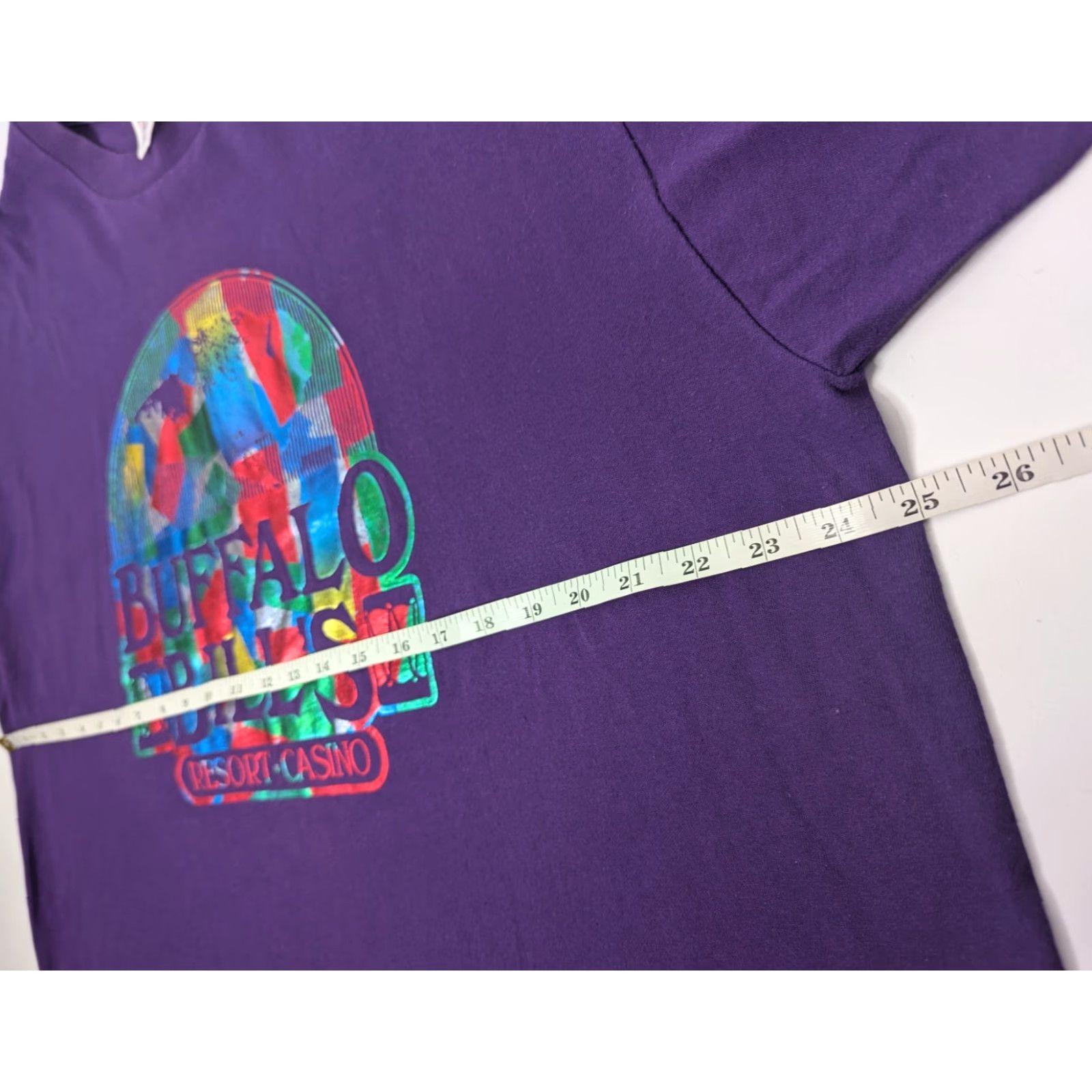 Jerzees VINTAGE Buffalo Bills Resort Casino Promo T-Shirt 2XL Purple Jerzees Short Sleeve Graphic Tee Mens Size US XXL / EU 58 / 5 - 7 Thumbnail