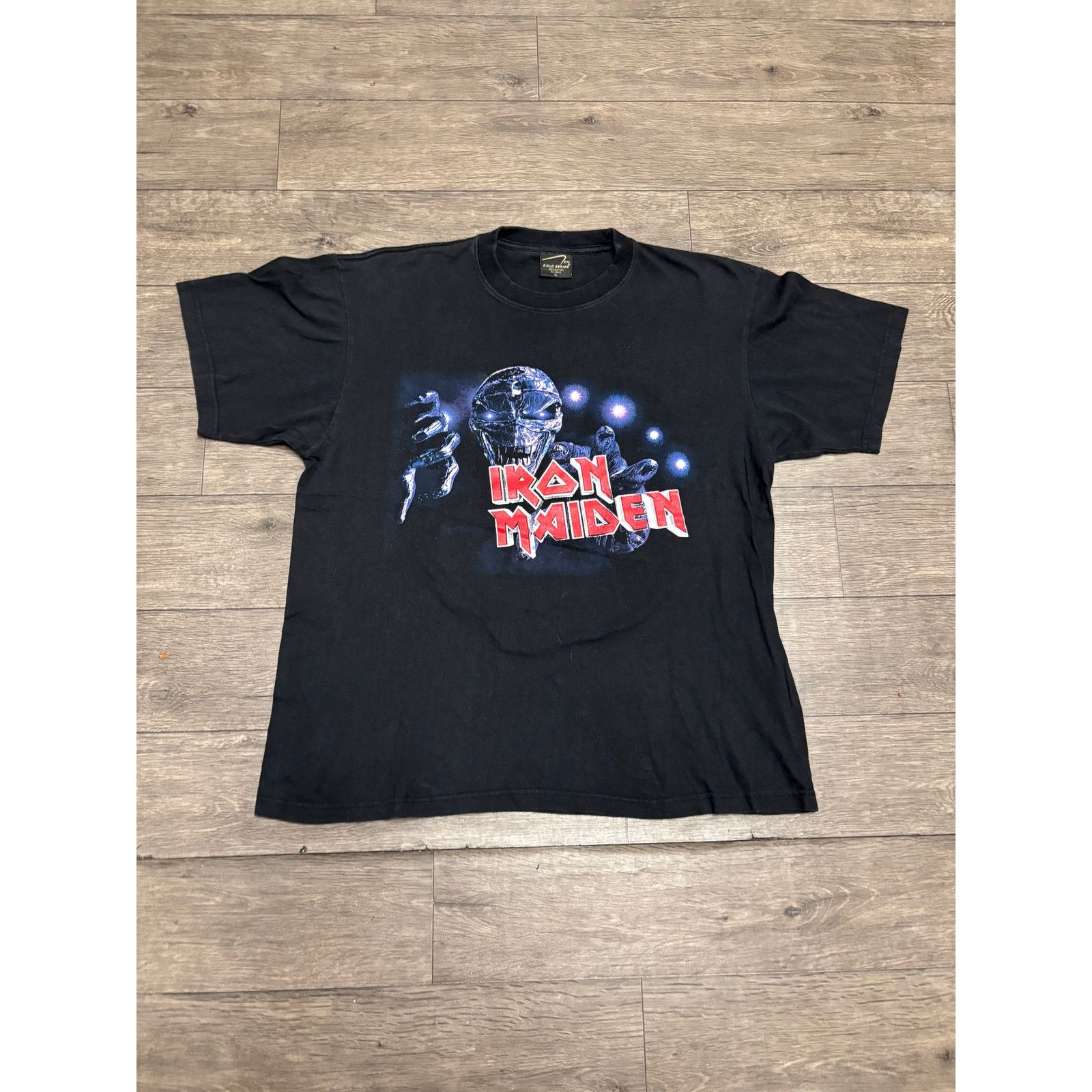 Vintage Vintage Iron Maiden Rap Tee Ch Gold Series Sz L 90s Size US L / EU 52-54 / 3 - 4 Thumbnail