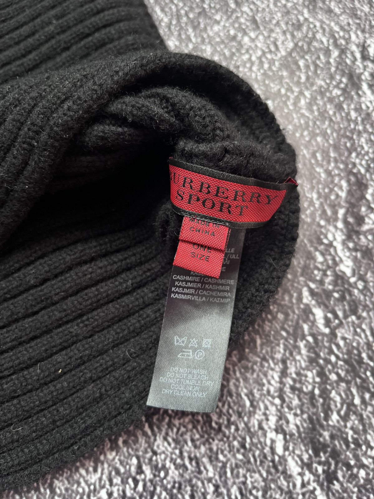 Burberry Burberry Sport Wool/Cashmere Buff Scarf Black OS Size ONE SIZE - 3 Thumbnail