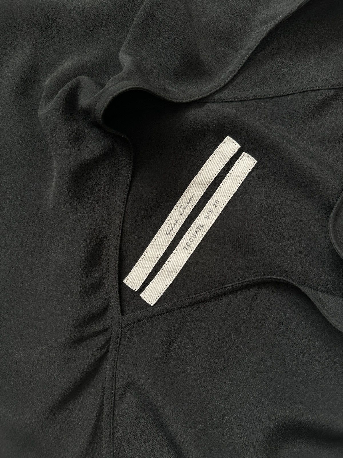 Rick Owens RICK OWENS S/S 20 Tecuatl V-Neck Cap Sleeve Silk Dress Size XS / US 0-2 / IT 36-38 - 5 Thumbnail