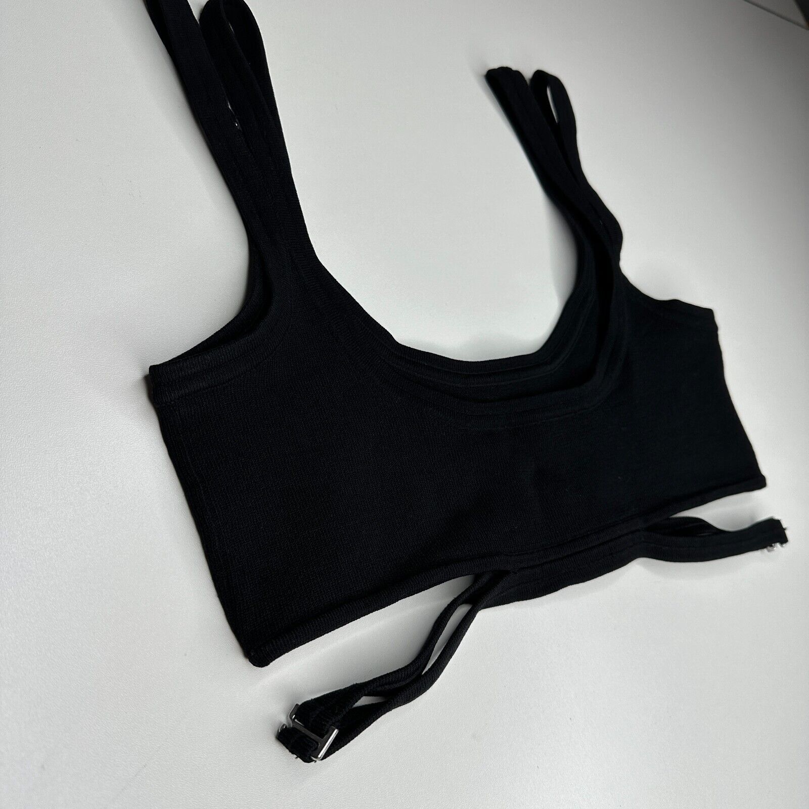 Dion Lee Dion Lee Black Strappy Crop Tank Double Strap Cutouts XS Size XS / US 0-2 / IT 36-38 - 5 Thumbnail