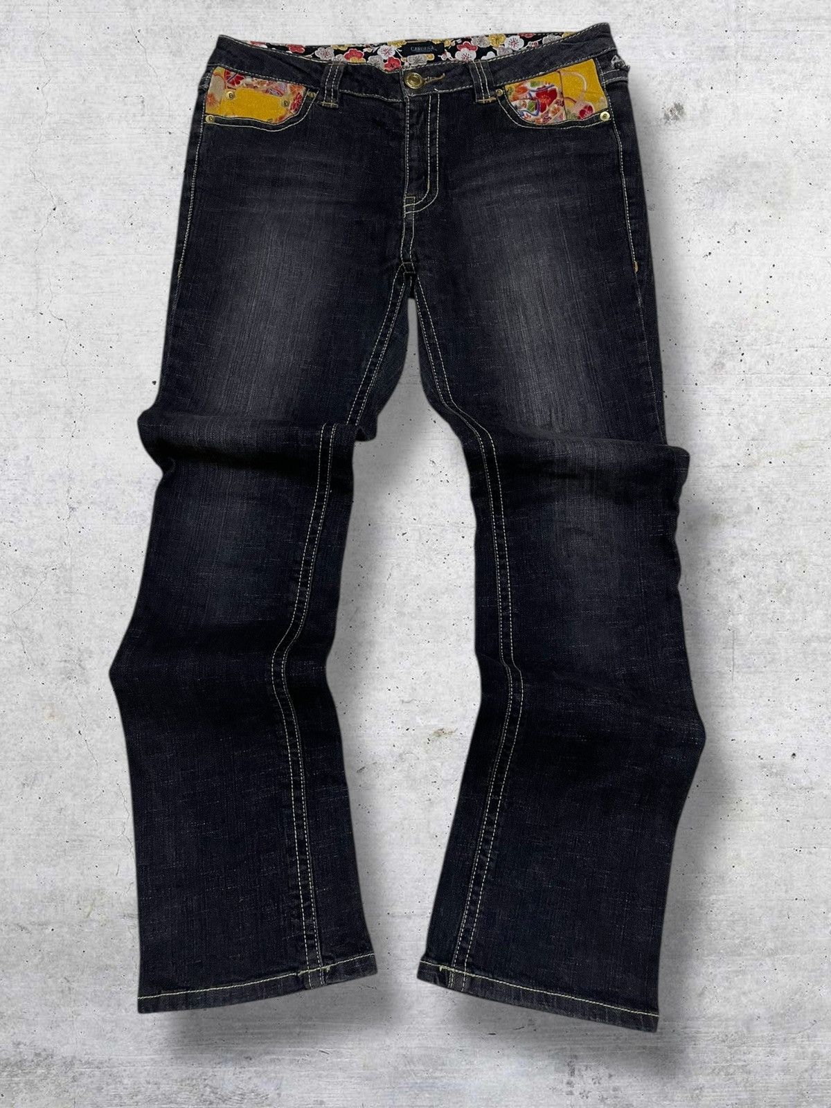 Japanese Brand VINTAGE CAROUGE JAPAN DESIGNER 90S OG FLARED RUNWAY DENIM Size US 32 / EU 48 - 1 Thumbnail