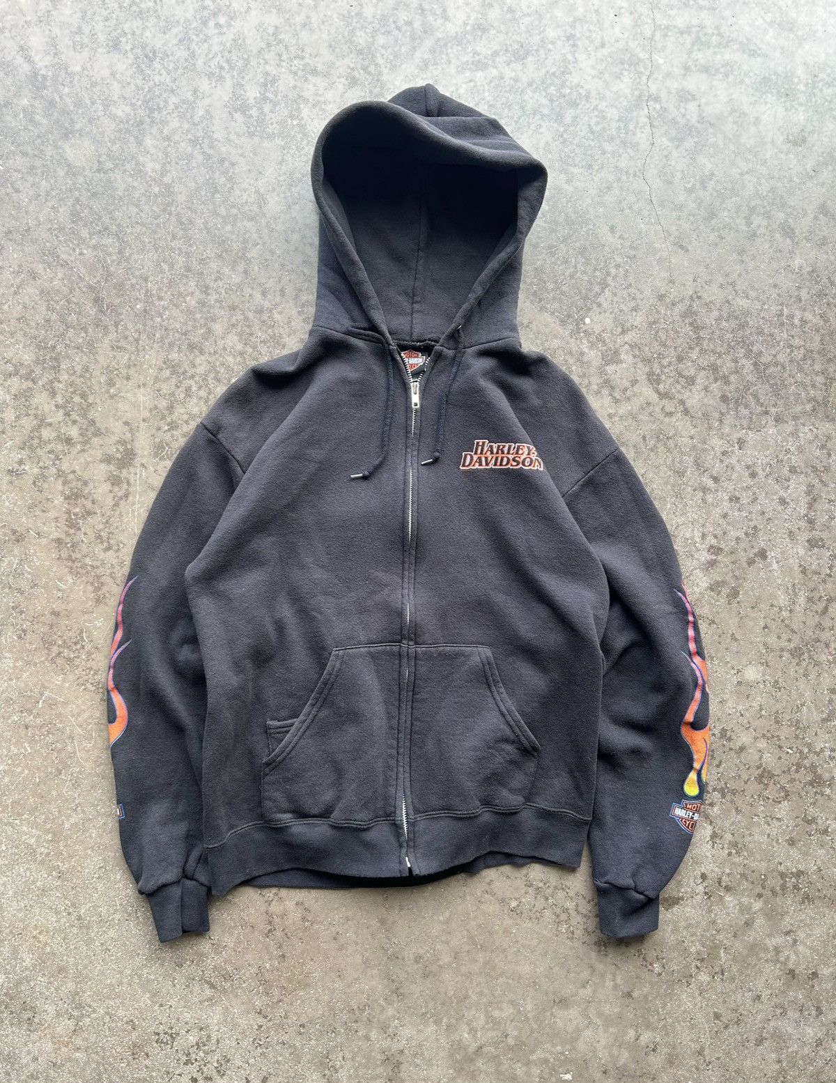 Harley Davidson × Vintage *FINAL DROP* Y2K Zip Up Harley Hoodie Size US S / EU 44-46 / 1 - 2 Thumbnail