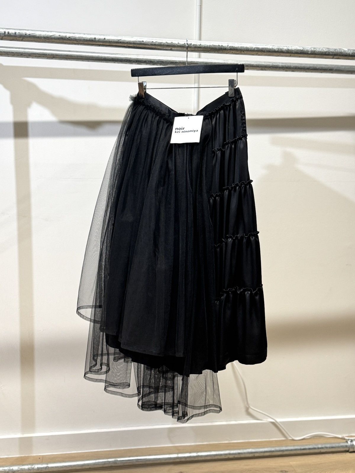 Comme des Garcons NOIR KEI NINOMIYA AW 2022 Satin Tulle Skirt Size 27" / US 4 / IT 40 - 3 Thumbnail